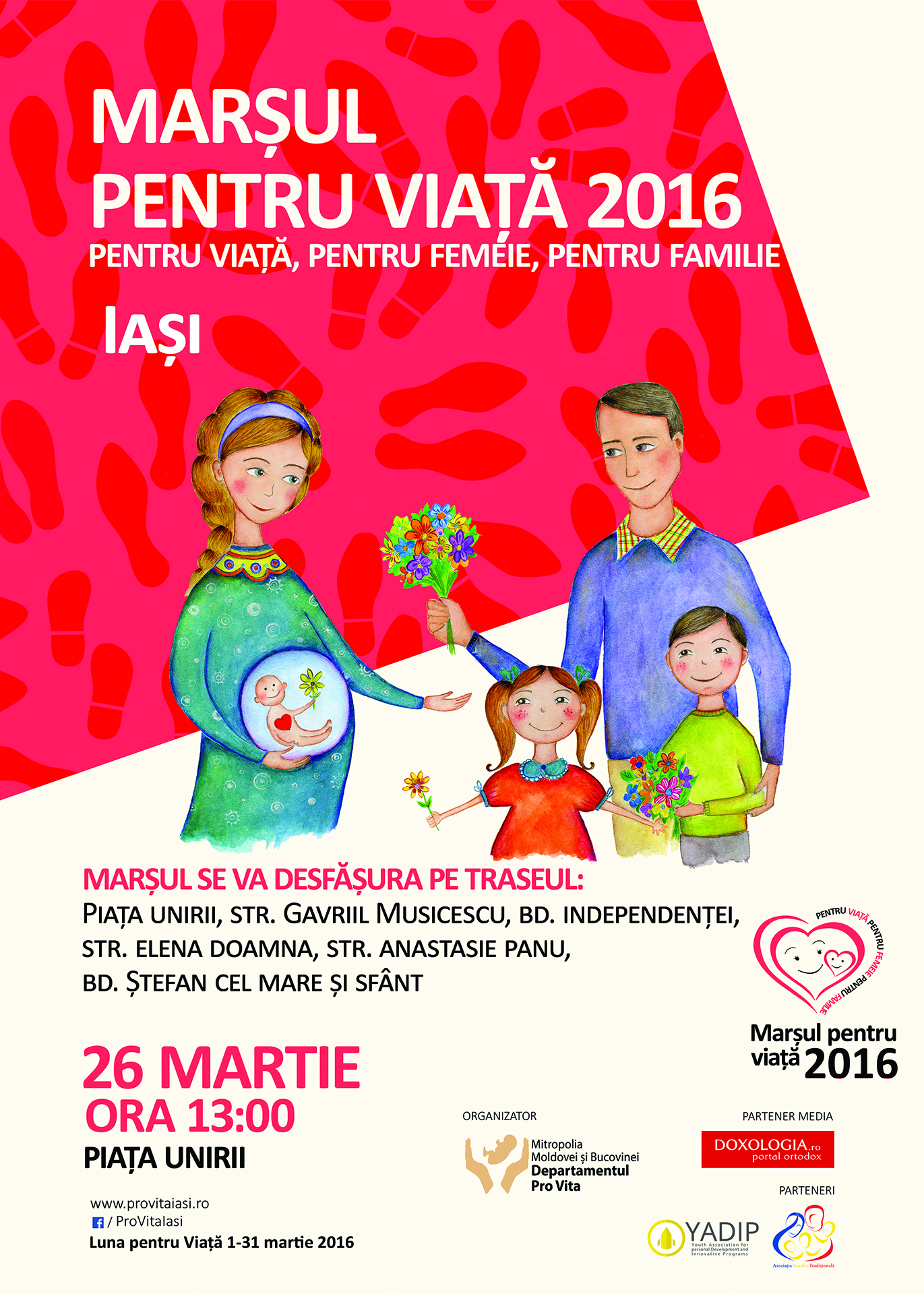 Pentru viață, pentru femeie, pentru familie - Marșul pentru viață 2016