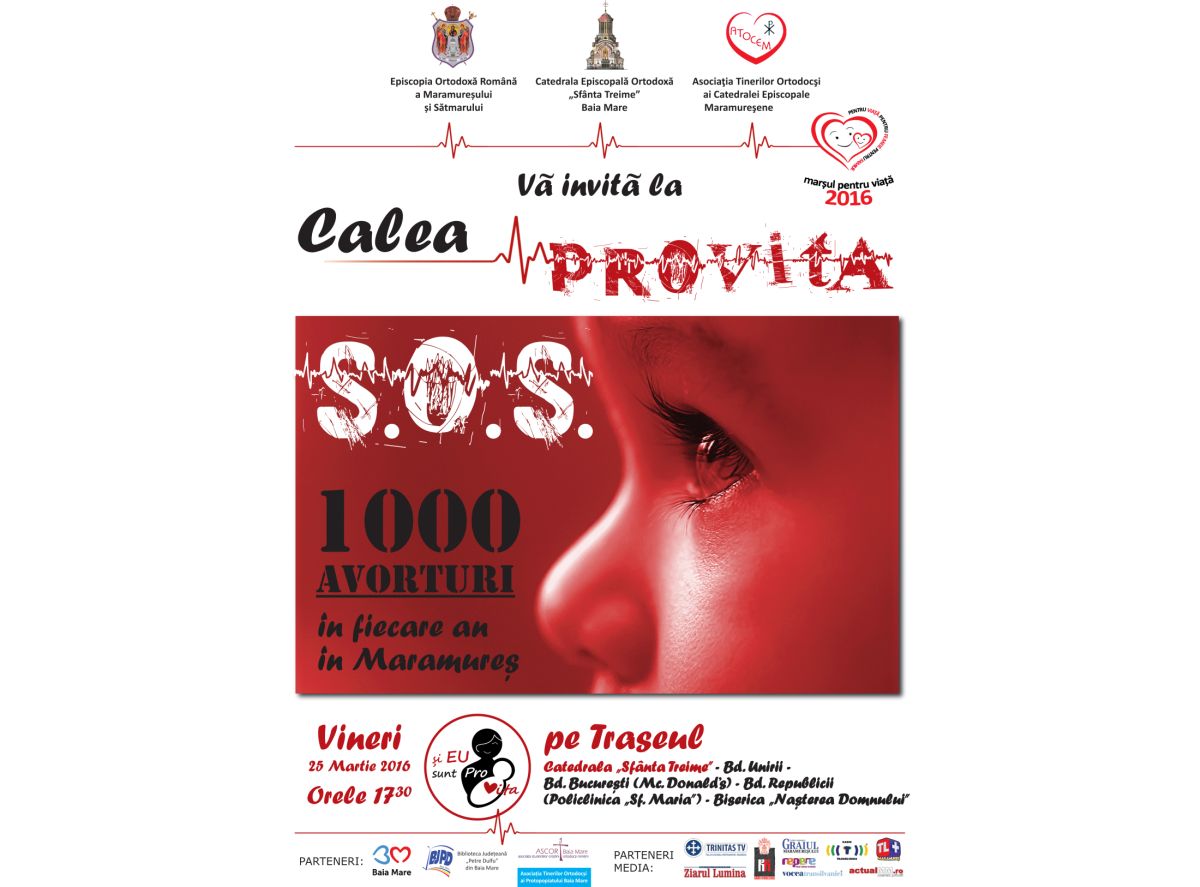 Procesiunea „Calea PRO VITA”, la Baia Mare