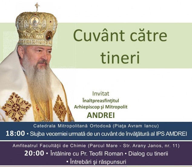 Înaltpreasfințitul Andrei și Arhimandritul Teofil Roman, primii invitați la conferințele A.S.C.O.R Cluj Înaltpreasfințitul Andrei și Arhimandritul Teofil Roman, primii invitați la conferințele A.S.C.O.R Cluj