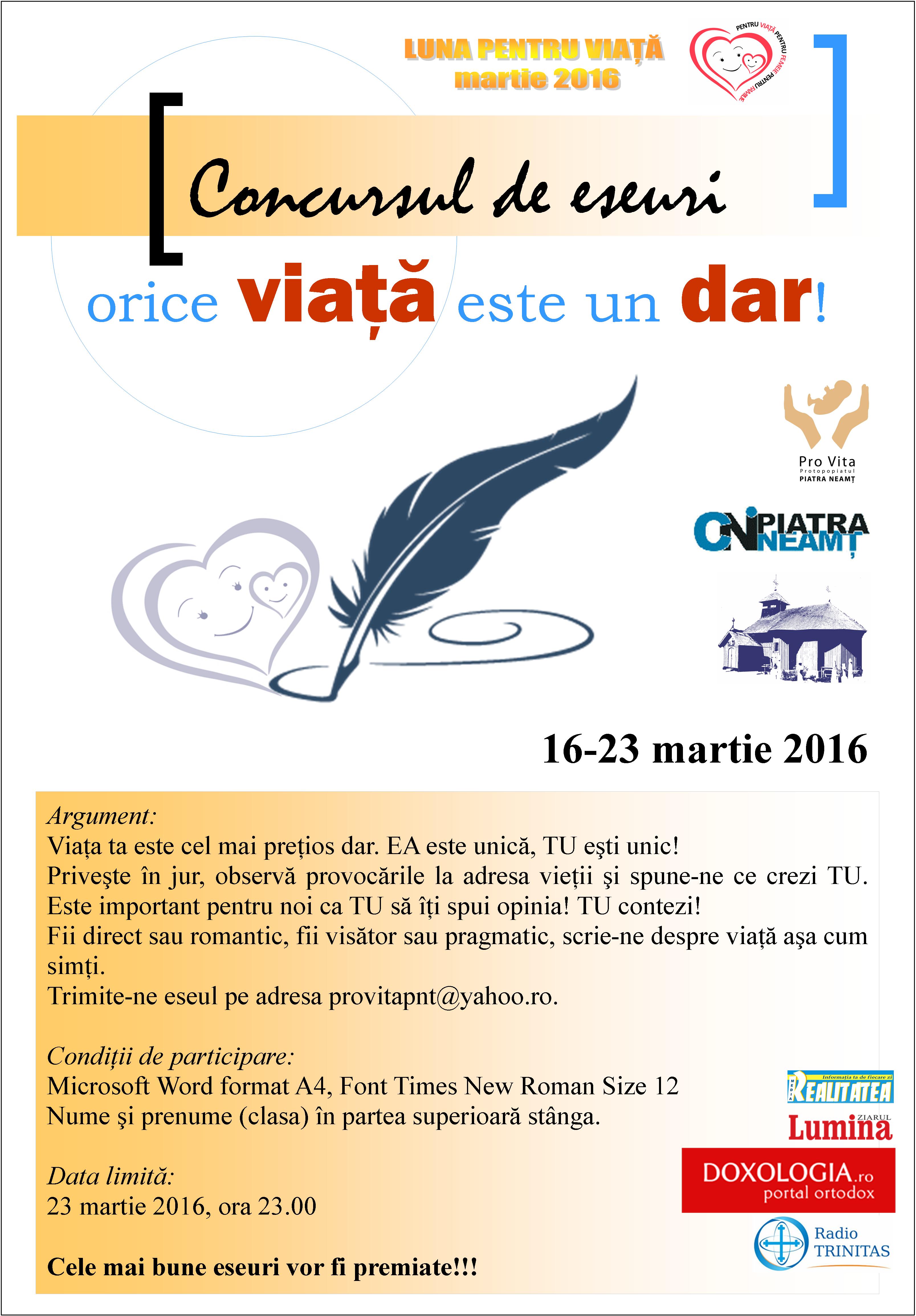 Ample manifestări în cadrul „Lunii pentru viață”, în Protopopiatul Piatra Neamț