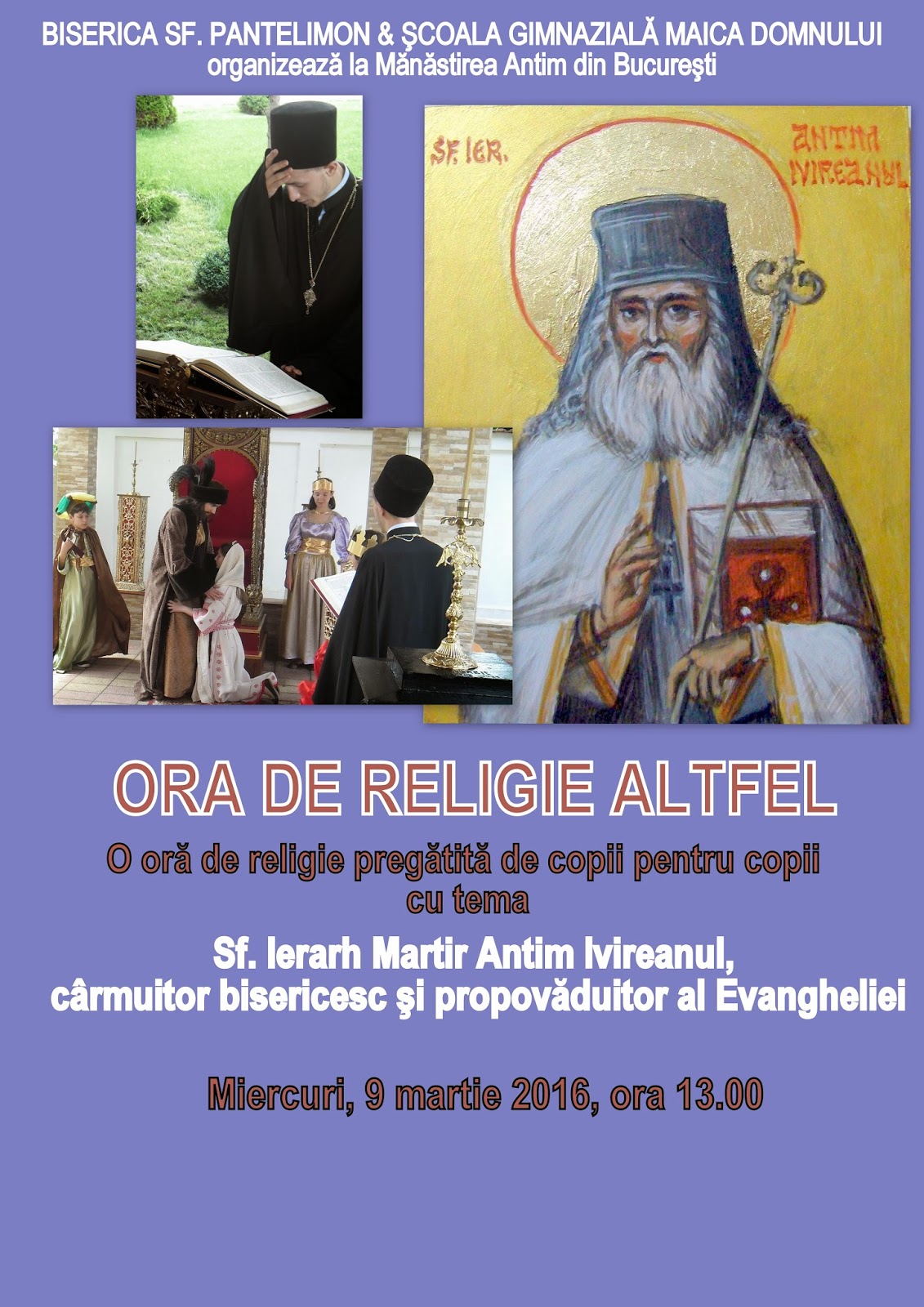 „Ora de religie altfel”, la Mănăstirea Antim