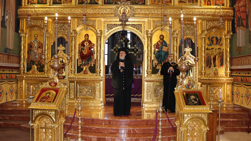 Slujba Deniei Imnului Acatist, în Catedrala „Înălțarea Domnului” din Slobozia