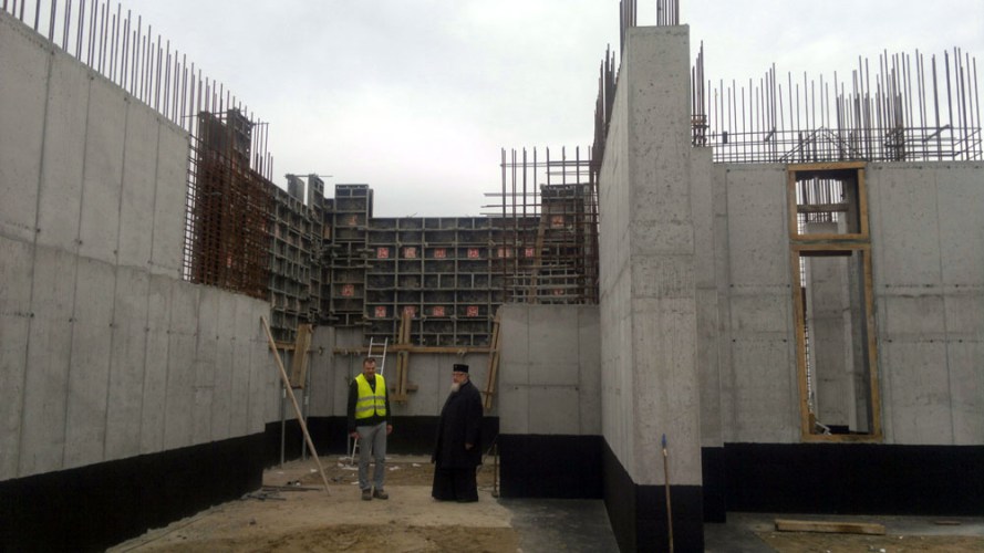 Mitropolitul Varșoviei a vizitat șantierul Catedralei „Sfânta Sofia - Înțelepciunea lui Dumnezeu”