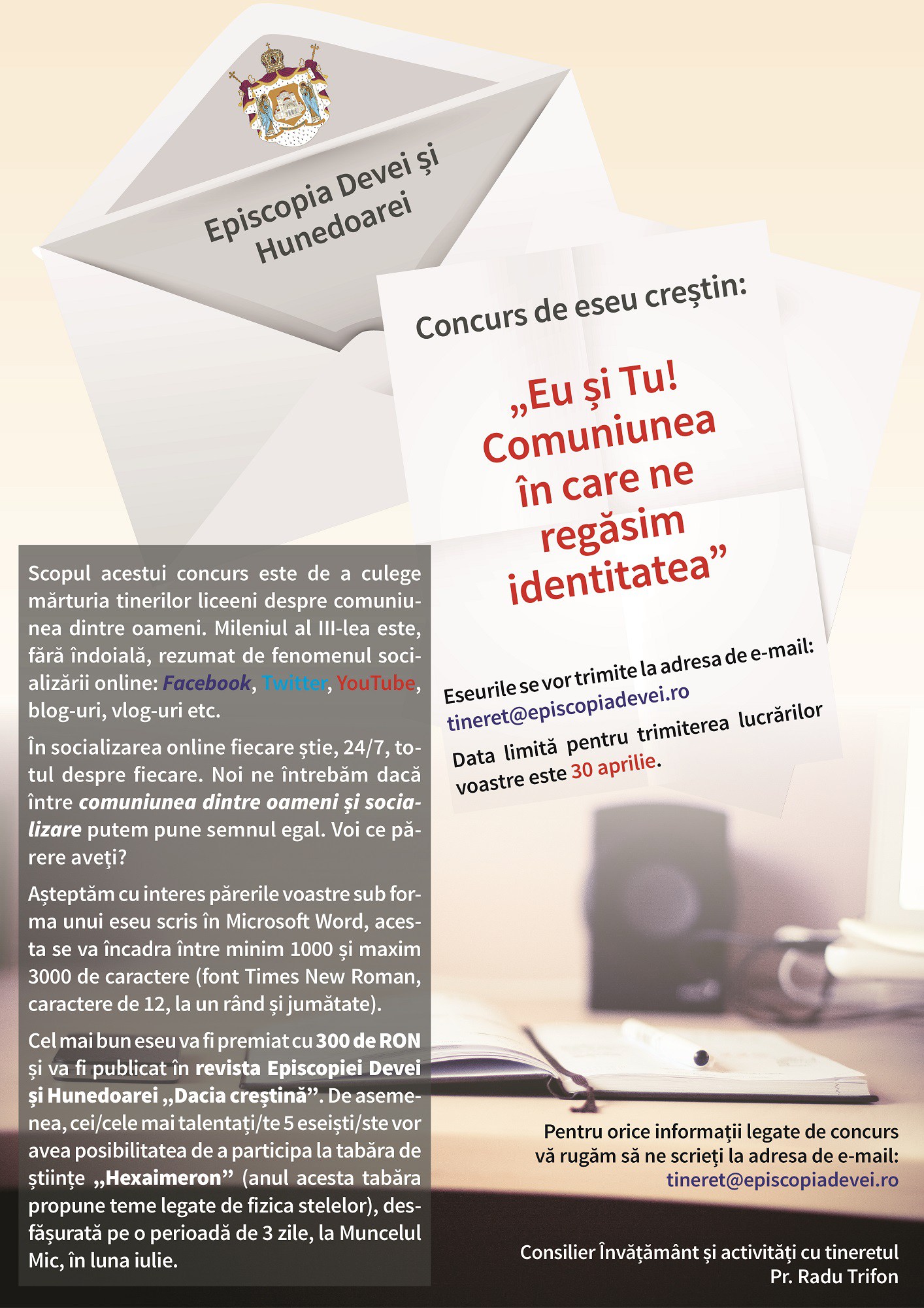 Concurs de eseuri creştine, organizat în Episcopia Devei şi Hunedoarei