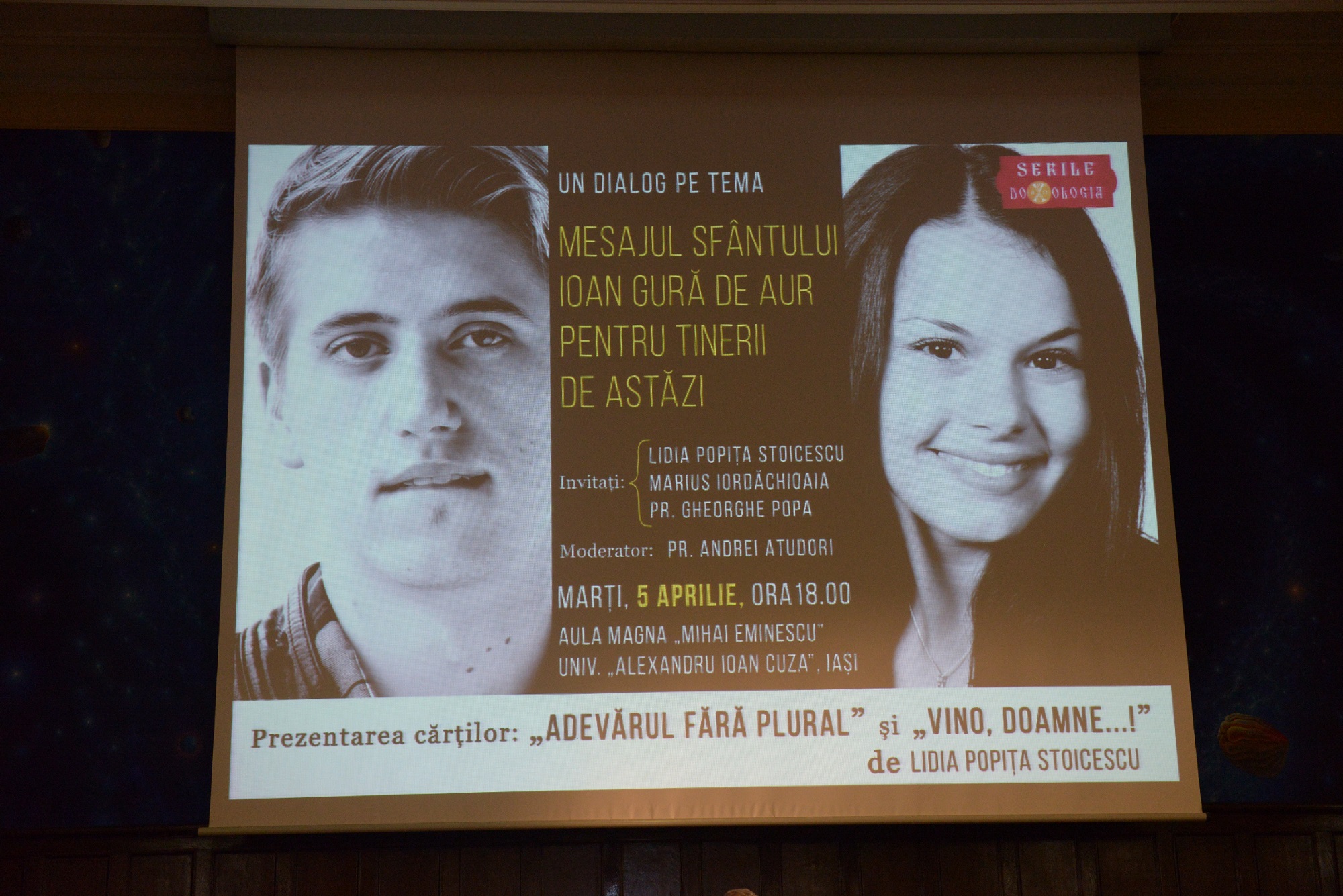 Actualitatea mesajului Sfântului Ioan Gură de Aur pentru tineri, dezbătută în cadrul „Serilor Doxologia” Actualitatea mesajului Sfântului Ioan Gură de Aur pentru tineri, dezbătută în cadrul „Serilor Doxologia”