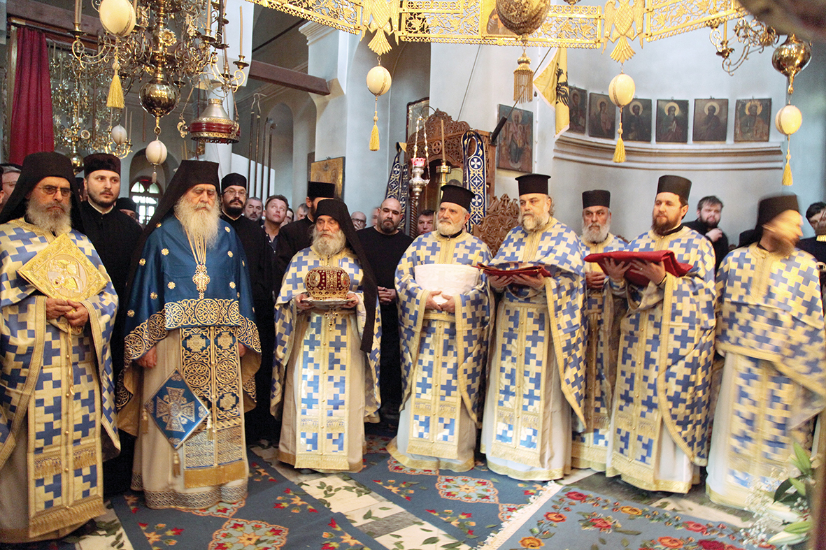 Corul „Byzantion“, în Muntele Athos la privegherea pentru hramul chiliei „Buna Vestire“ a Schitului Lacu