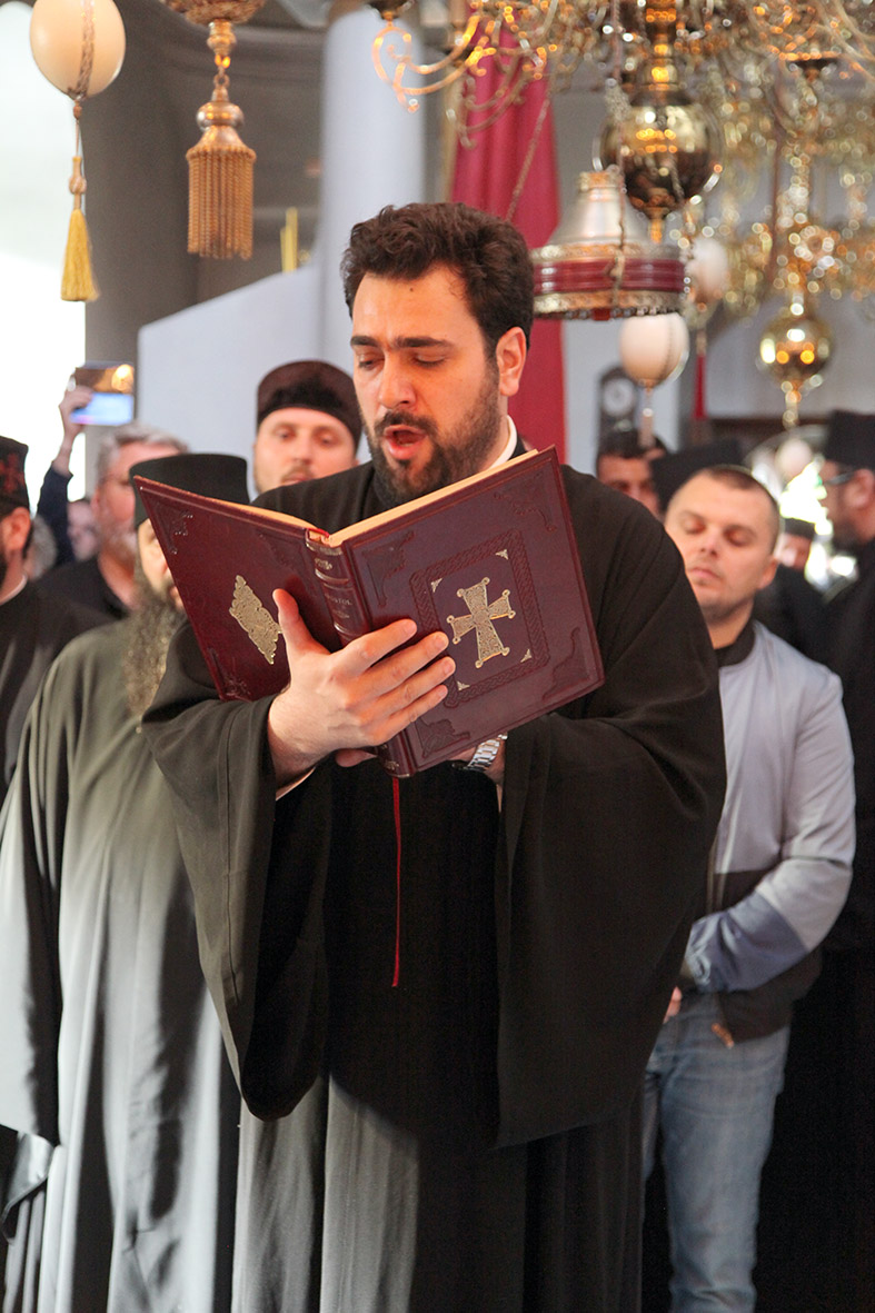 Corul „Byzantion“, în Muntele Athos la privegherea pentru hramul chiliei „Buna Vestire“ a Schitului Lacu