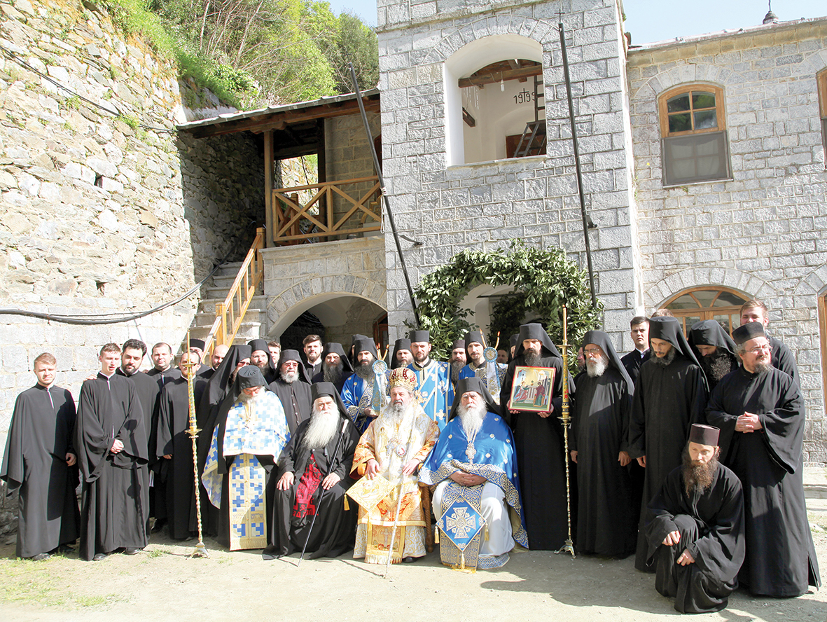 Corul „Byzantion“, în Muntele Athos la privegherea pentru hramul chiliei „Buna Vestire“ a Schitului Lacu