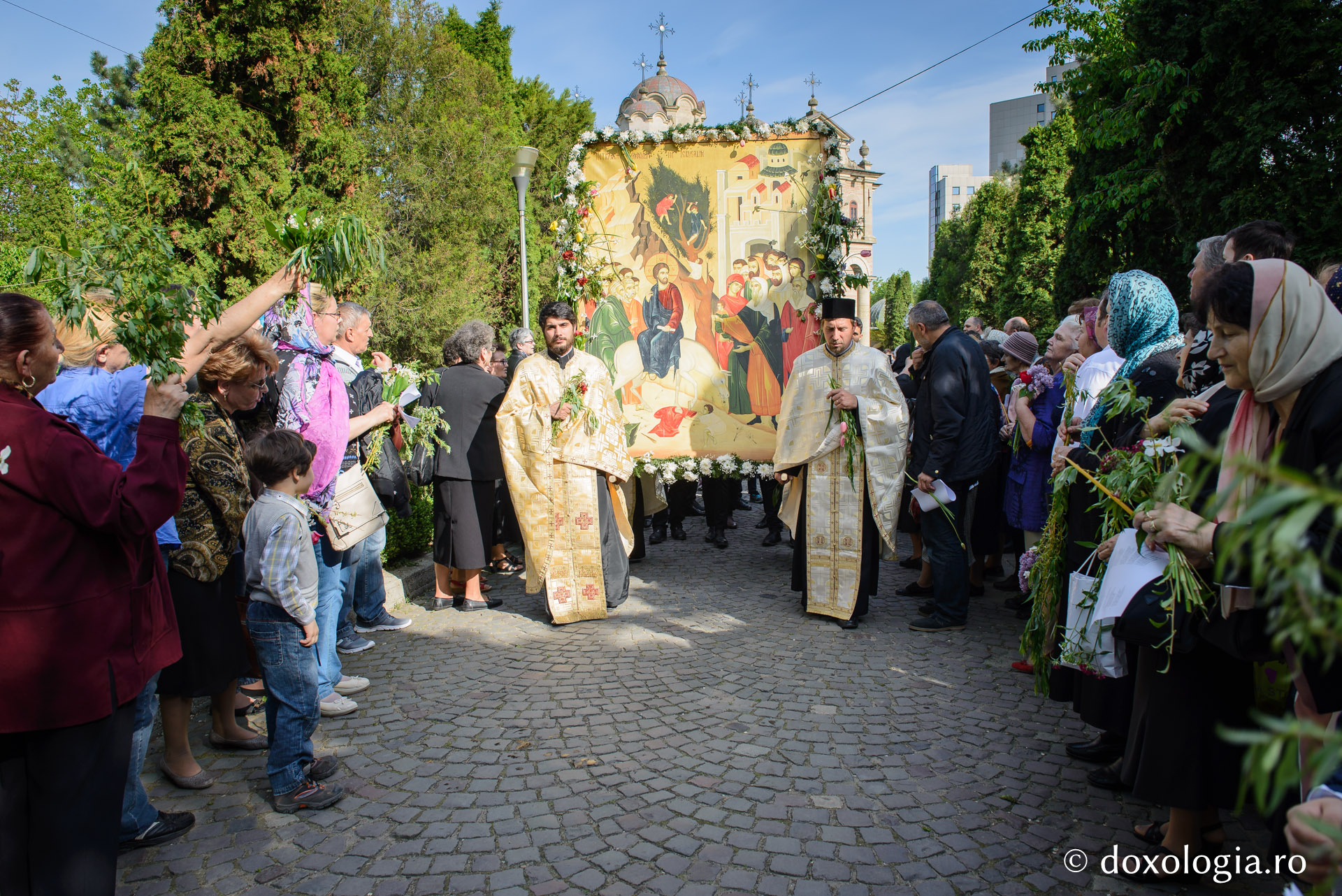 Procesiune în ajun de Florii la Iași