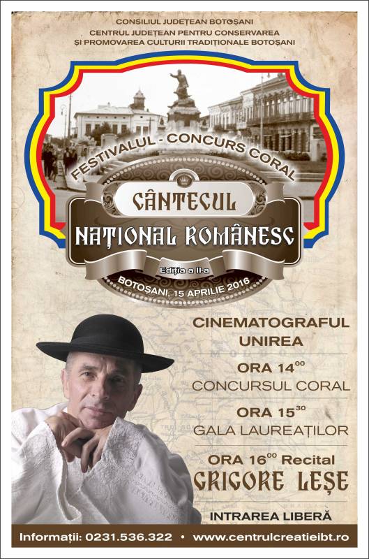 Corala „Apostolii”, Premiu Special la Festivalul-concurs coral „Cântecul naţional românesc”