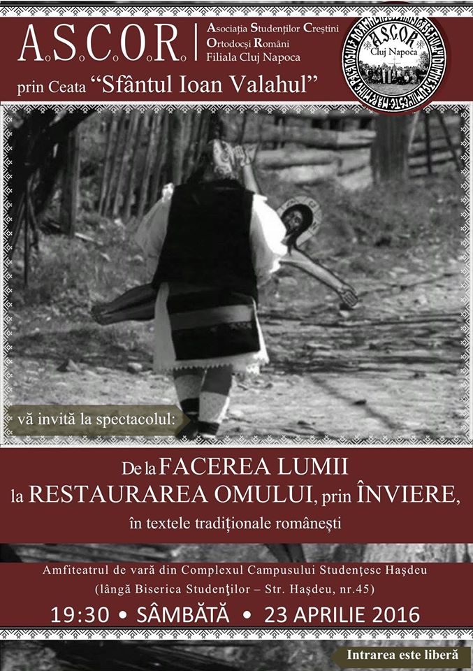 Spectacol de tradiții, organizat de tinerii de la A.S.C.O.R. Cluj Spectacol de tradiții, organizat de tinerii de la A.S.C.O.R. Cluj