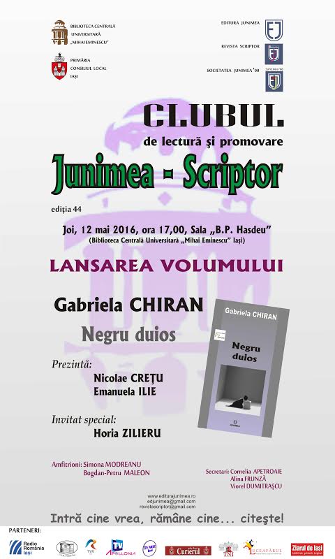 Seară de poezie și de „Negru duios”