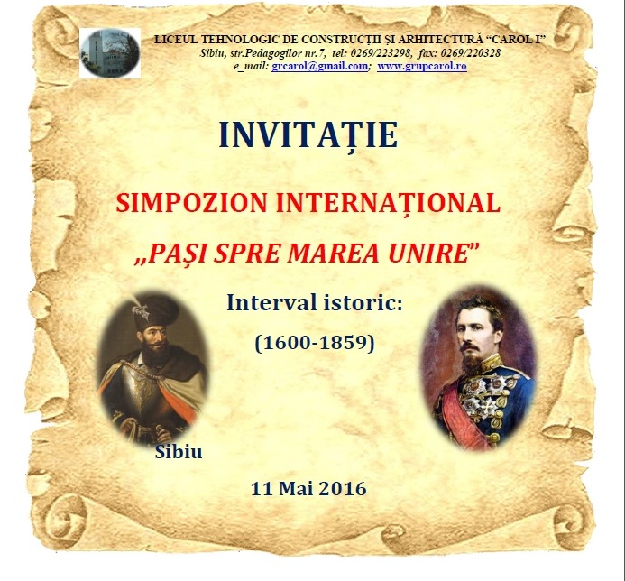 Simpozion despre Marea Unire, la Sibiu