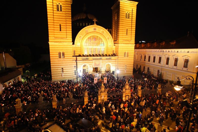 Slujba Învierii, la Catedrala Mitropolitană din Sibiu