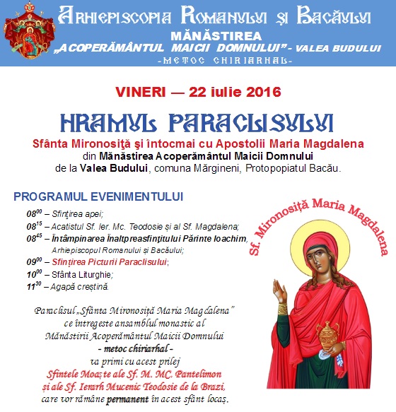 Hram la Mănăstirea Valea Budului Hram la Mănăstirea Valea Budului