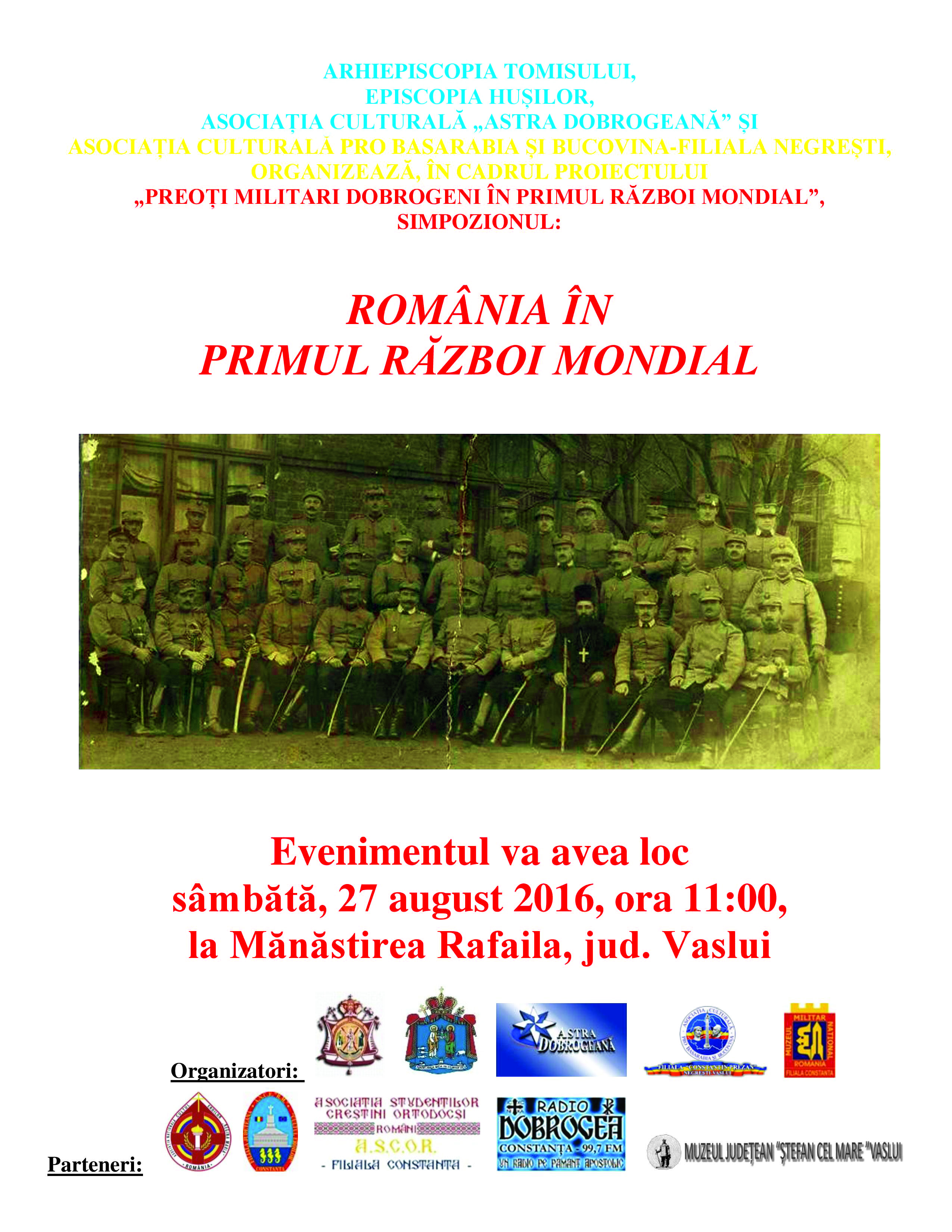 Eveniment de comemorare a preoţilor militari din Primul Război Mondial