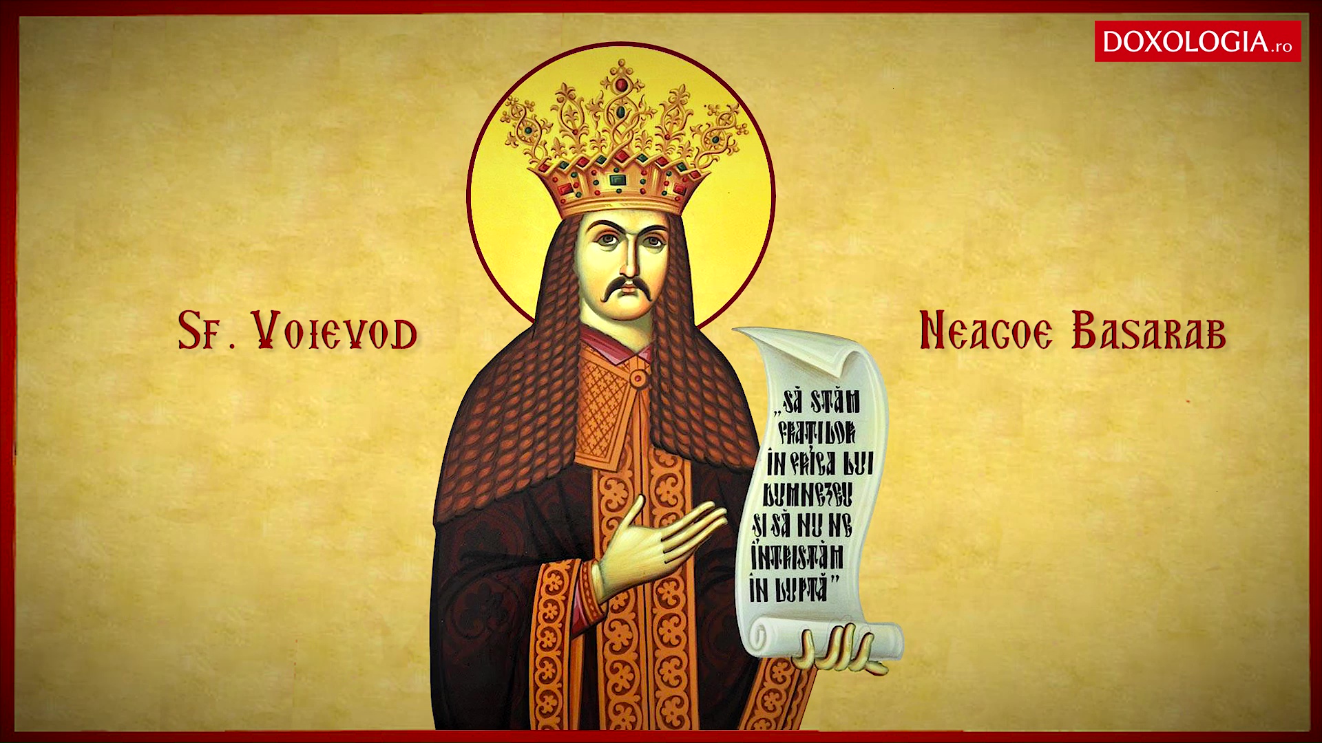 Troparul Sfântului Voievod Neagoe Basarab