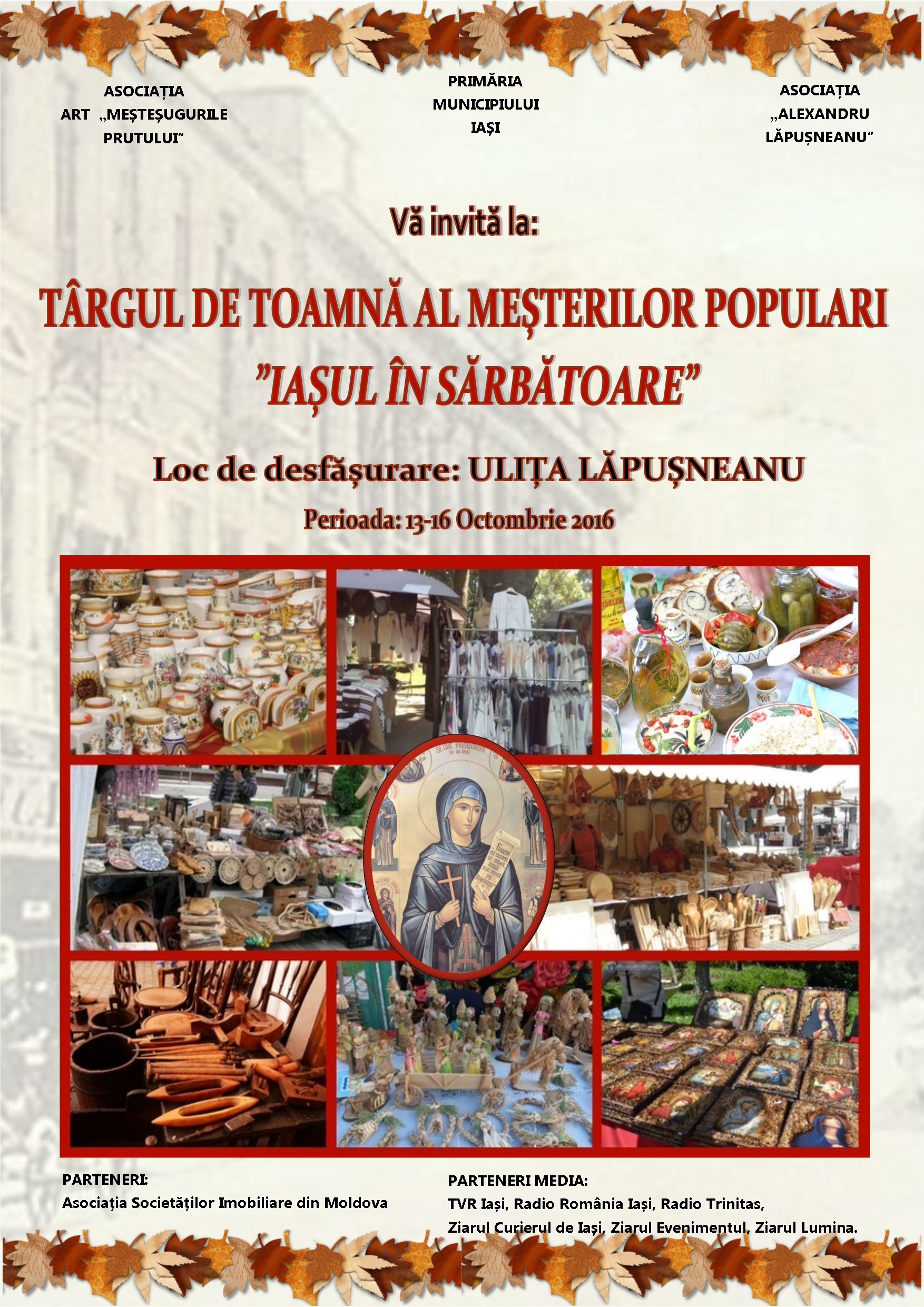 Târgul de toamnă al meşterilor populari, pe uliţa Lăpuşneanu