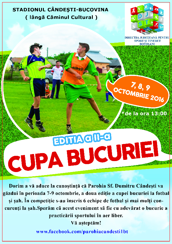 Eveniment sportiv în Parohia „Sfântul Mare Mucenic Dimitrie“, comuna Cândeşti, Protopopiatul Dorohoi