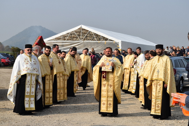 Sfințirea pietrei de temelie pentru biserica din Abano Terme - Italia