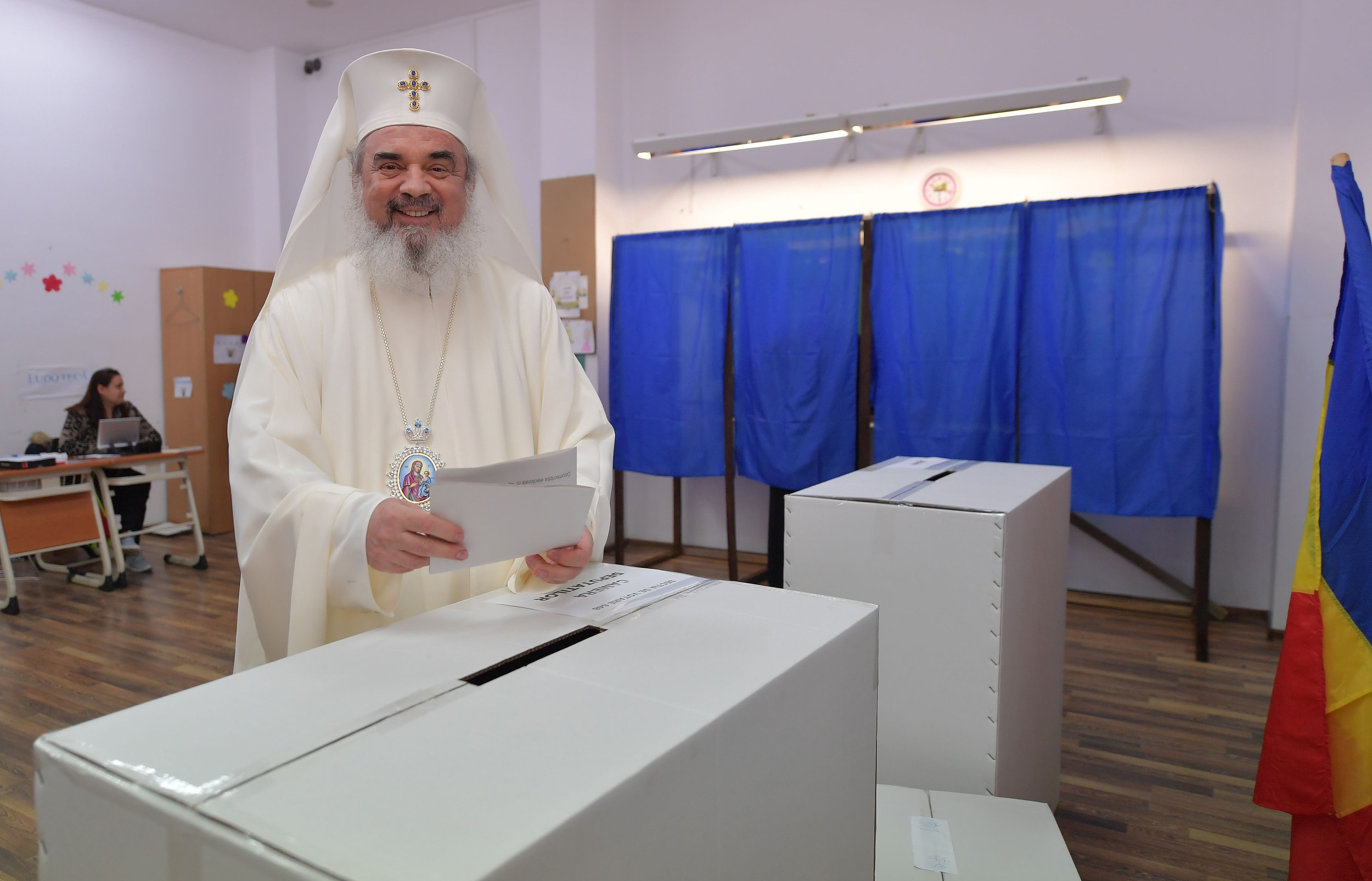 Patriarhul României a votat la București