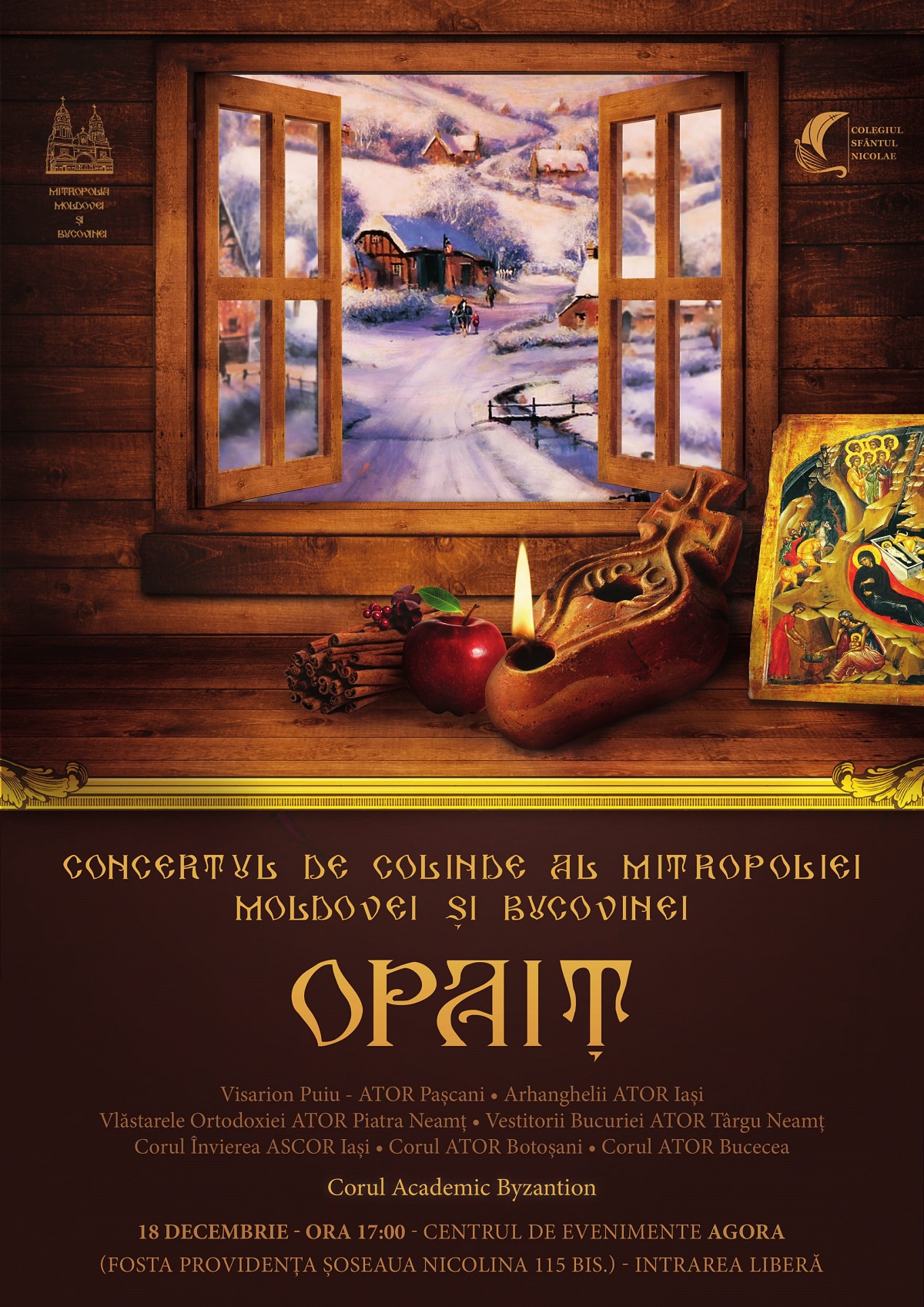 Concertul tradiţional de colinde al Mitropoliei Moldovei şi Bucovinei va avea loc pe 18 decembrie