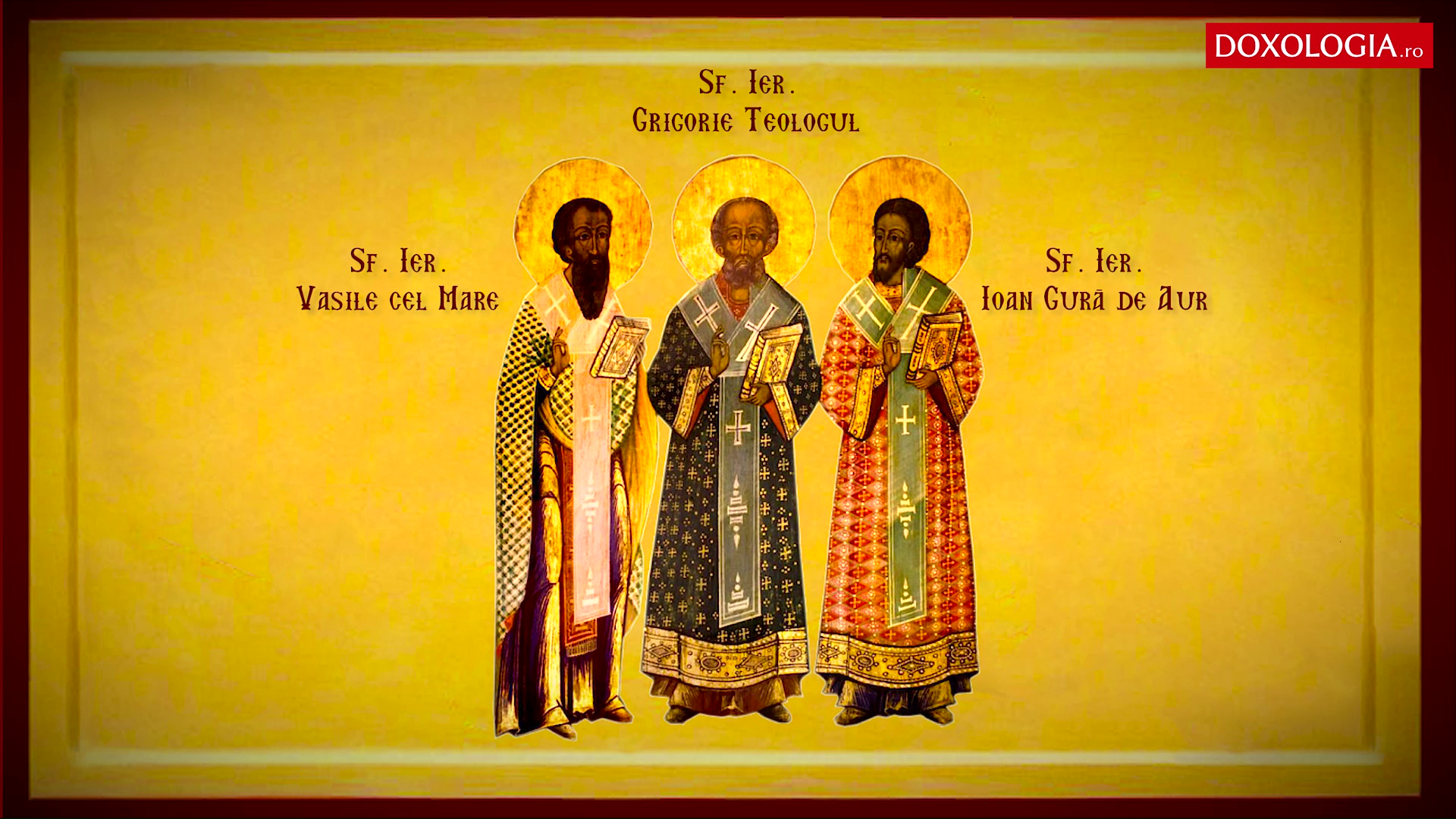 Troparul Sfinților Trei Ierarhi: Vasile cel Mare, Grigorie Teologul și Ioan Gură de Aur