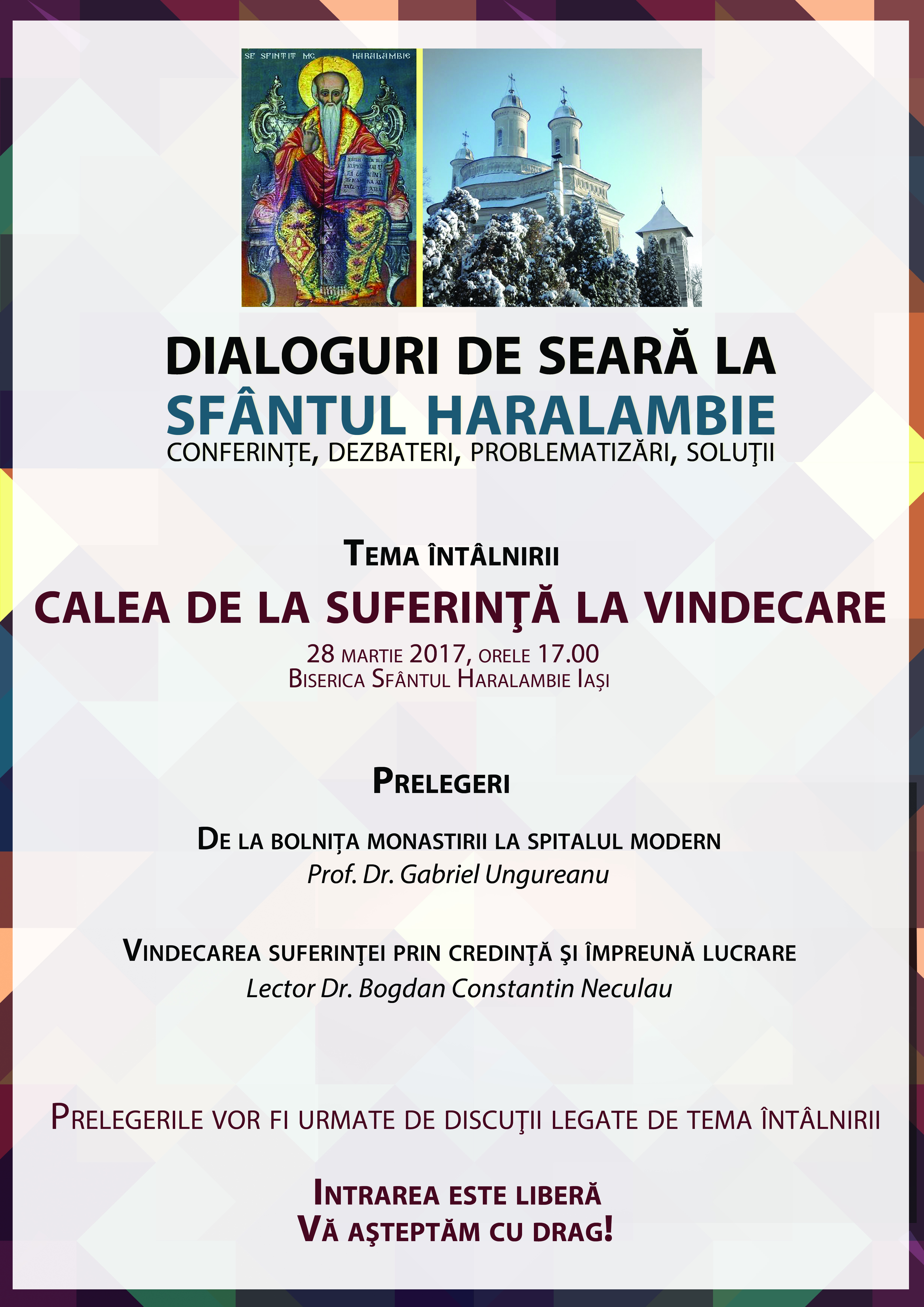 „Dialoguri de seară”, la Biserica „Sfântul Haralambie” din Iaşi