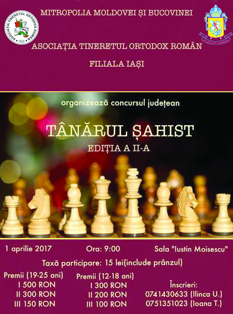 Astăzi are loc la Iaşi concursul judeţean de şah „Tânărul şahist“