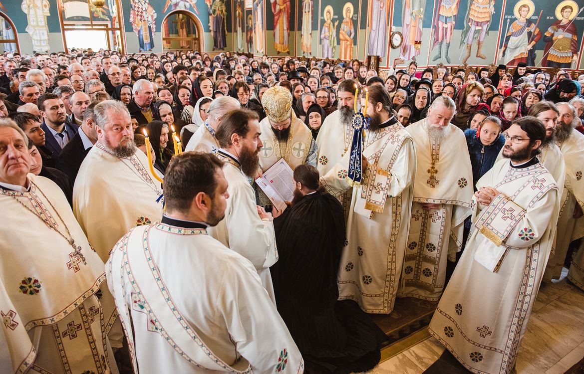 Hirotonii întru ieromonah și ierodiacon la hramul Mănăstirii Sihăstria Putnei
