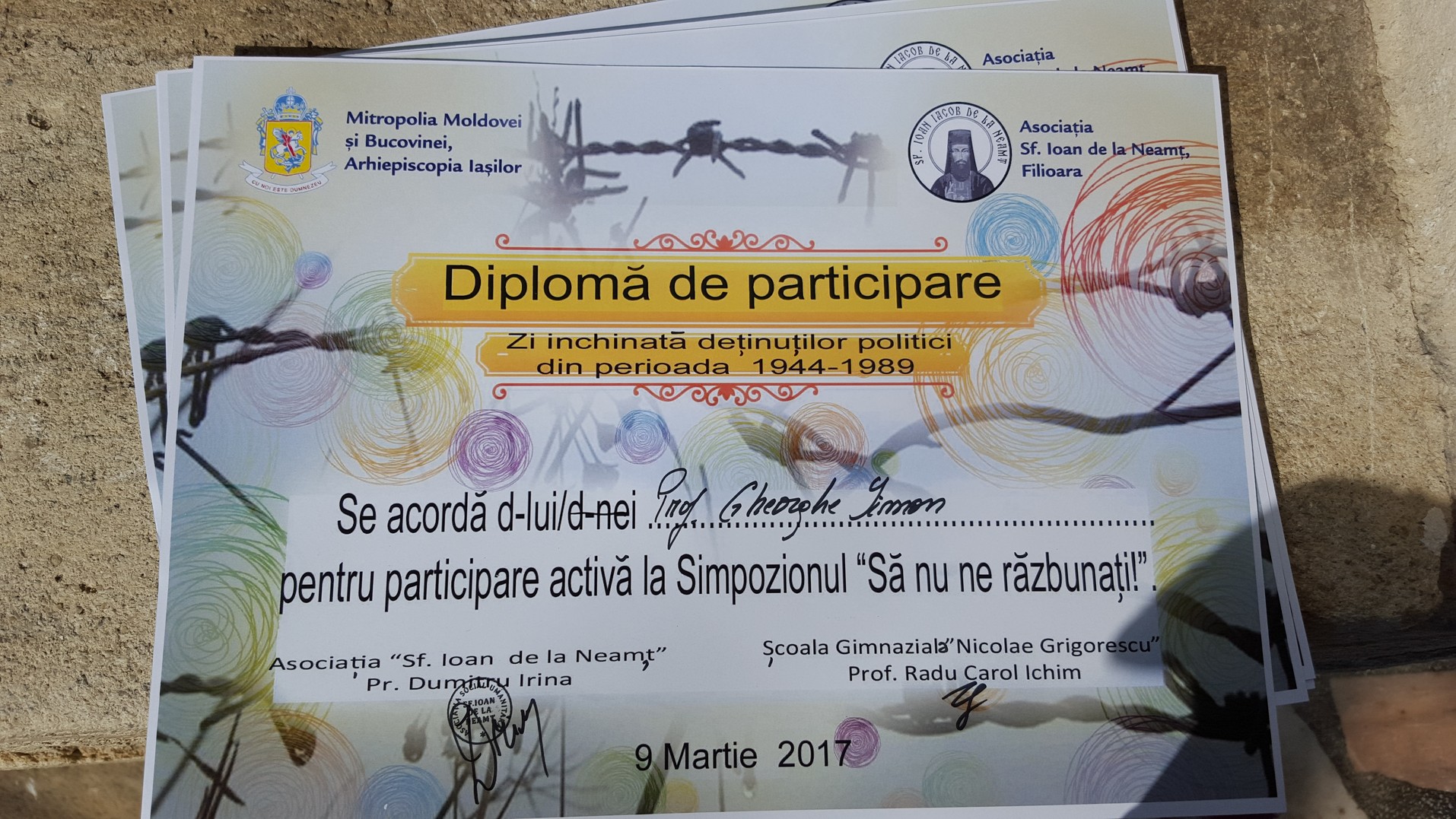 „Să nu ne răzbunaţi”- Simpozion închinat deţinuţilor politici anticomunişti din perioada  1944 - 1989 „Să nu ne răzbunaţi”- Simpozion închinat deţinuţilor politici anticomunişti din perioada  1944 - 1989