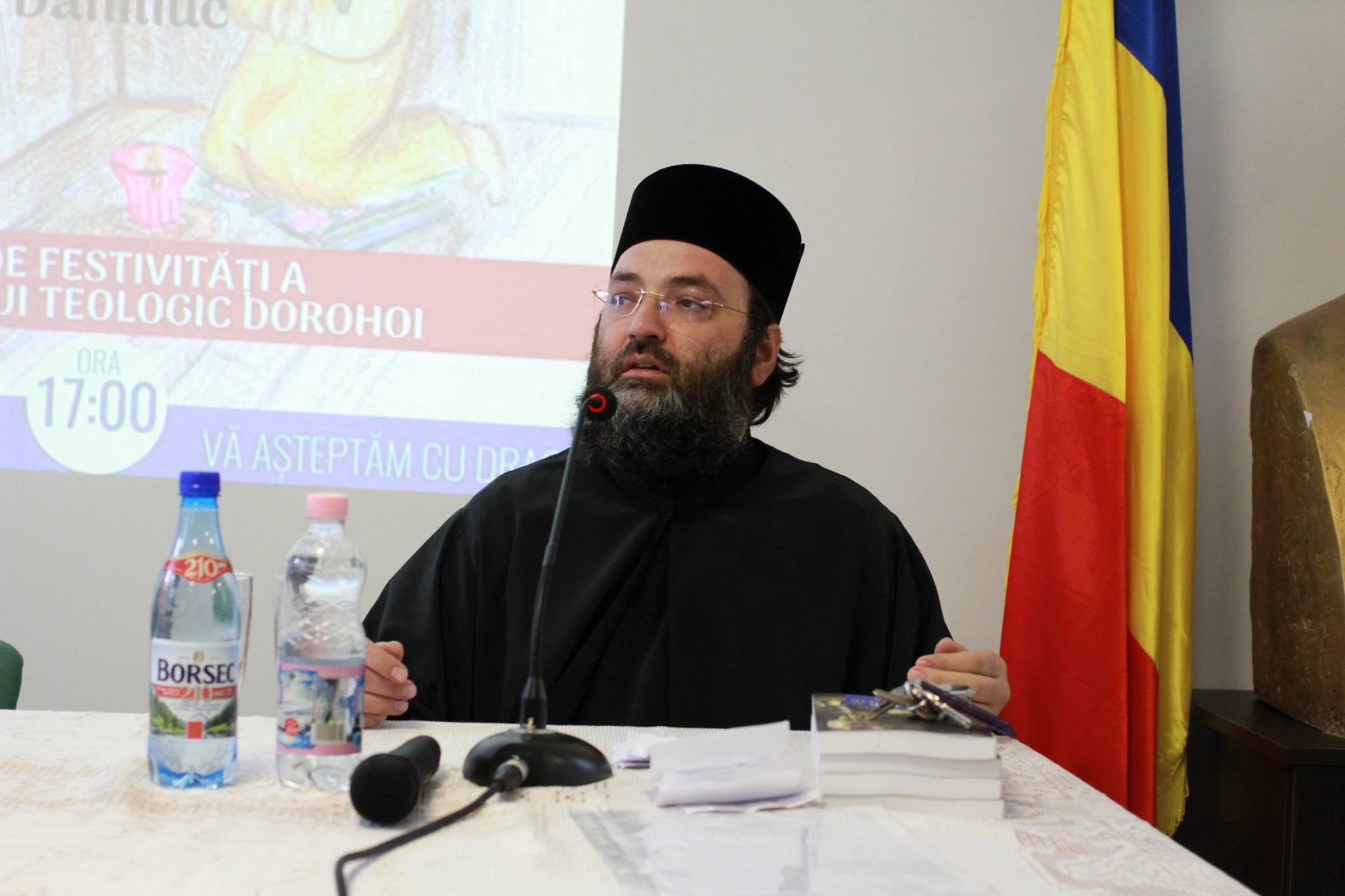 Conferinţă susţinută la Dorohoi de arhim. Mihail Daniliuc