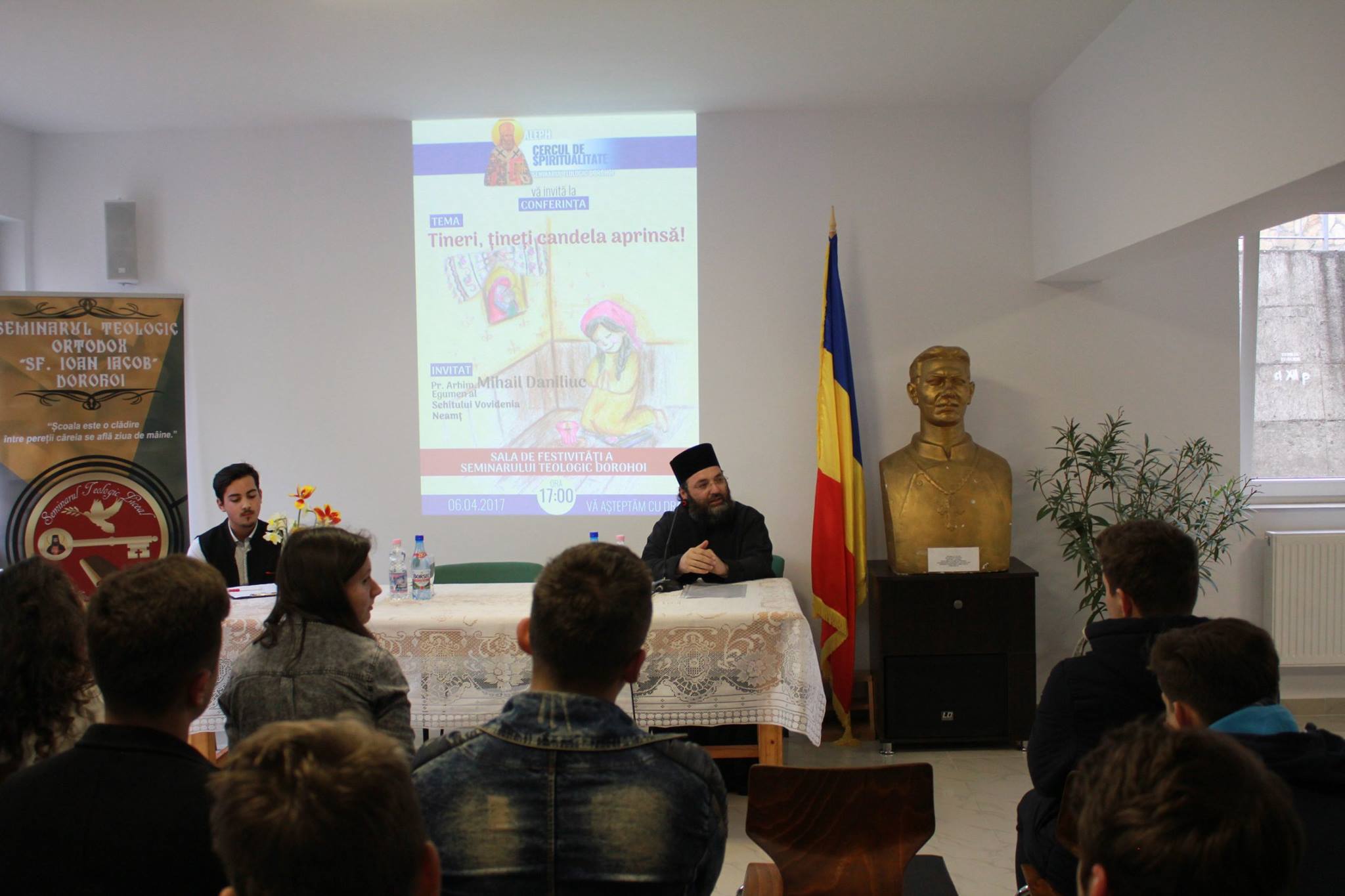 Conferinţă susţinută la Dorohoi de arhim. Mihail Daniliuc