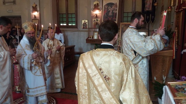 Preasfințitul Siluan, în Parohia „Sfinții Împărați Constantin și Elena” din Brescia I