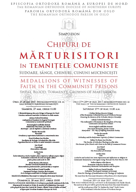 Simpozion international dedicat marturisitorilor din temnitele comuniste din Romania, la Oslo Simpozion international dedicat marturisitorilor din temnitele comuniste din Romania, la Oslo