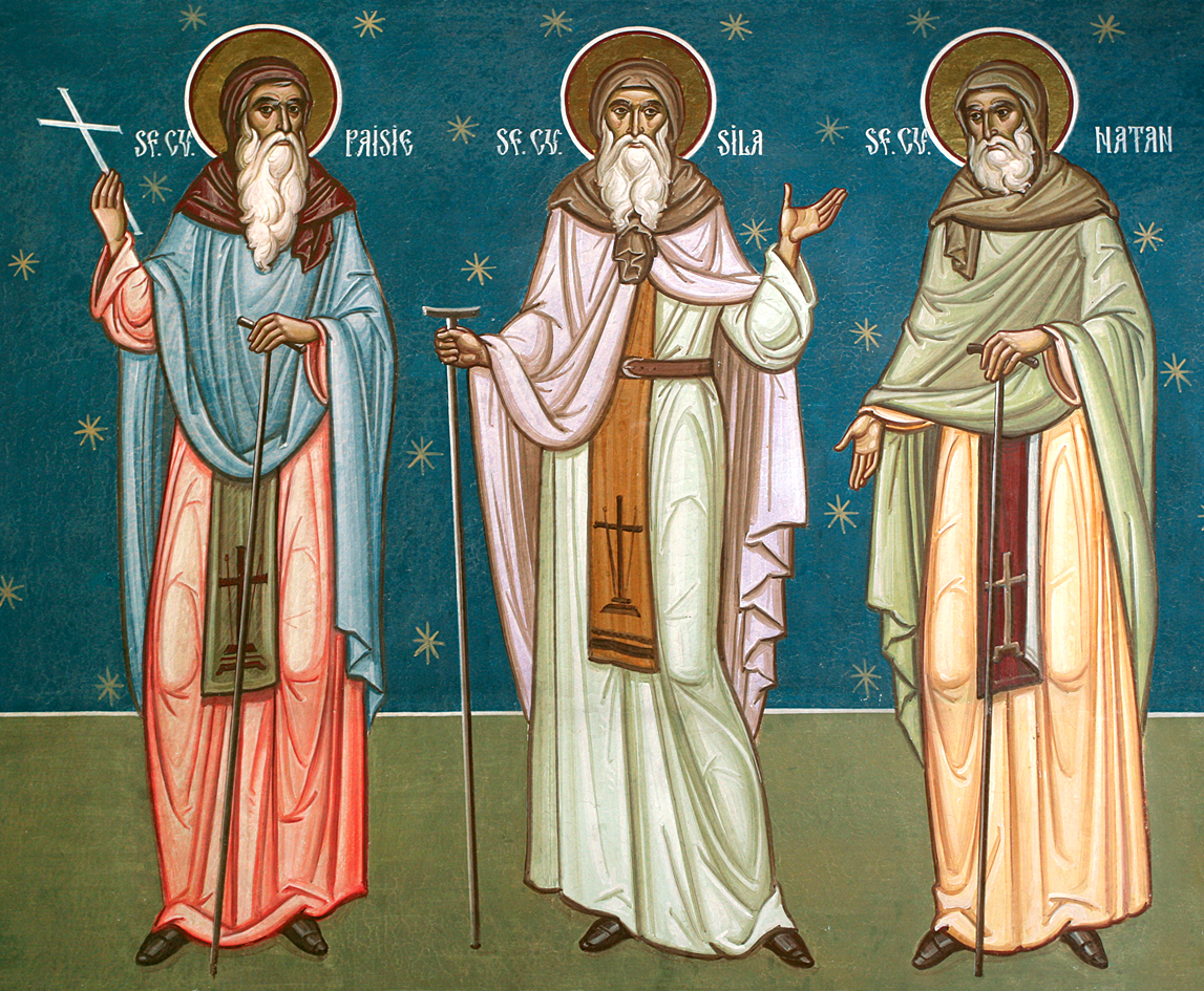 Sfinții Cuvioși Sila, Paisie și Natan de la Sihăstria Putnei