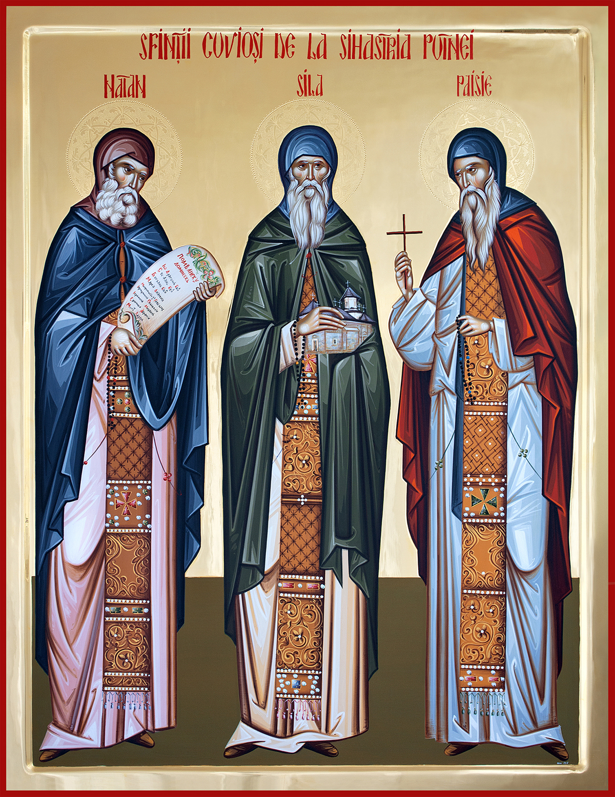 Sfinții Cuvioși Sila, Paisie și Natan de la Sihăstria Putnei