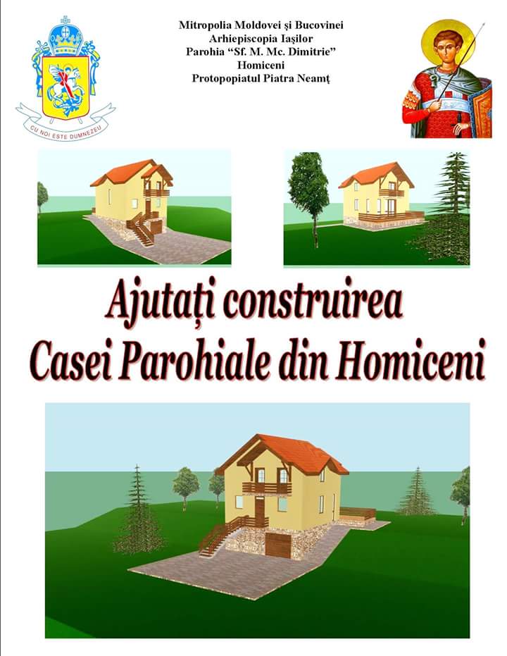 Sfinţire de loc pentru casă parohială, la Homiceni