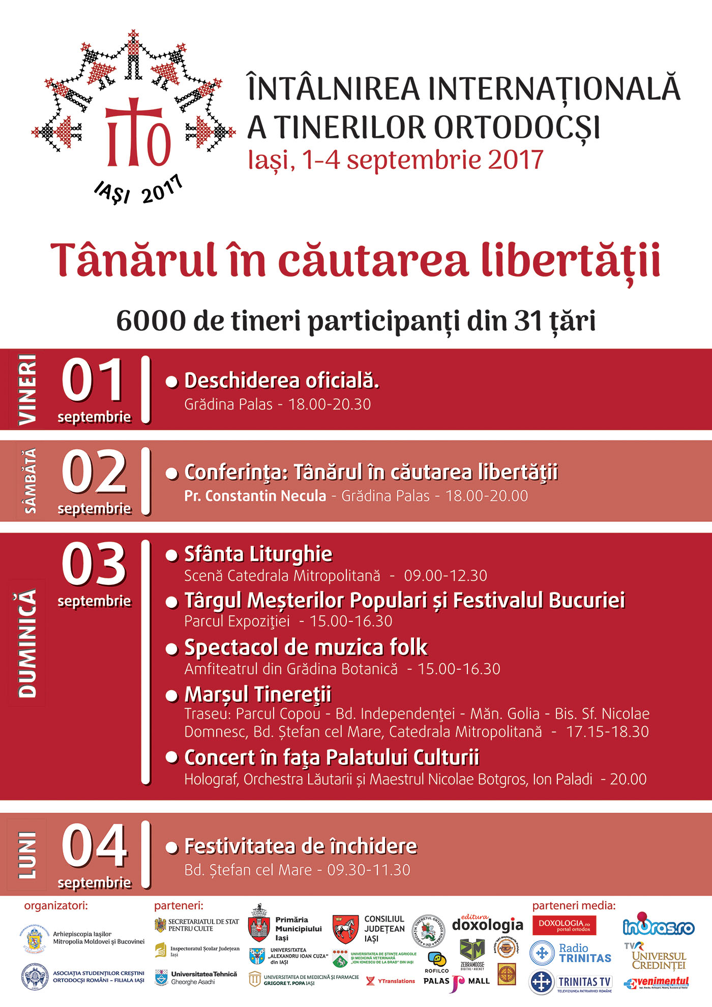 Programul Întâlnirii Internaționale a Tinerilor Ortodocși 2017