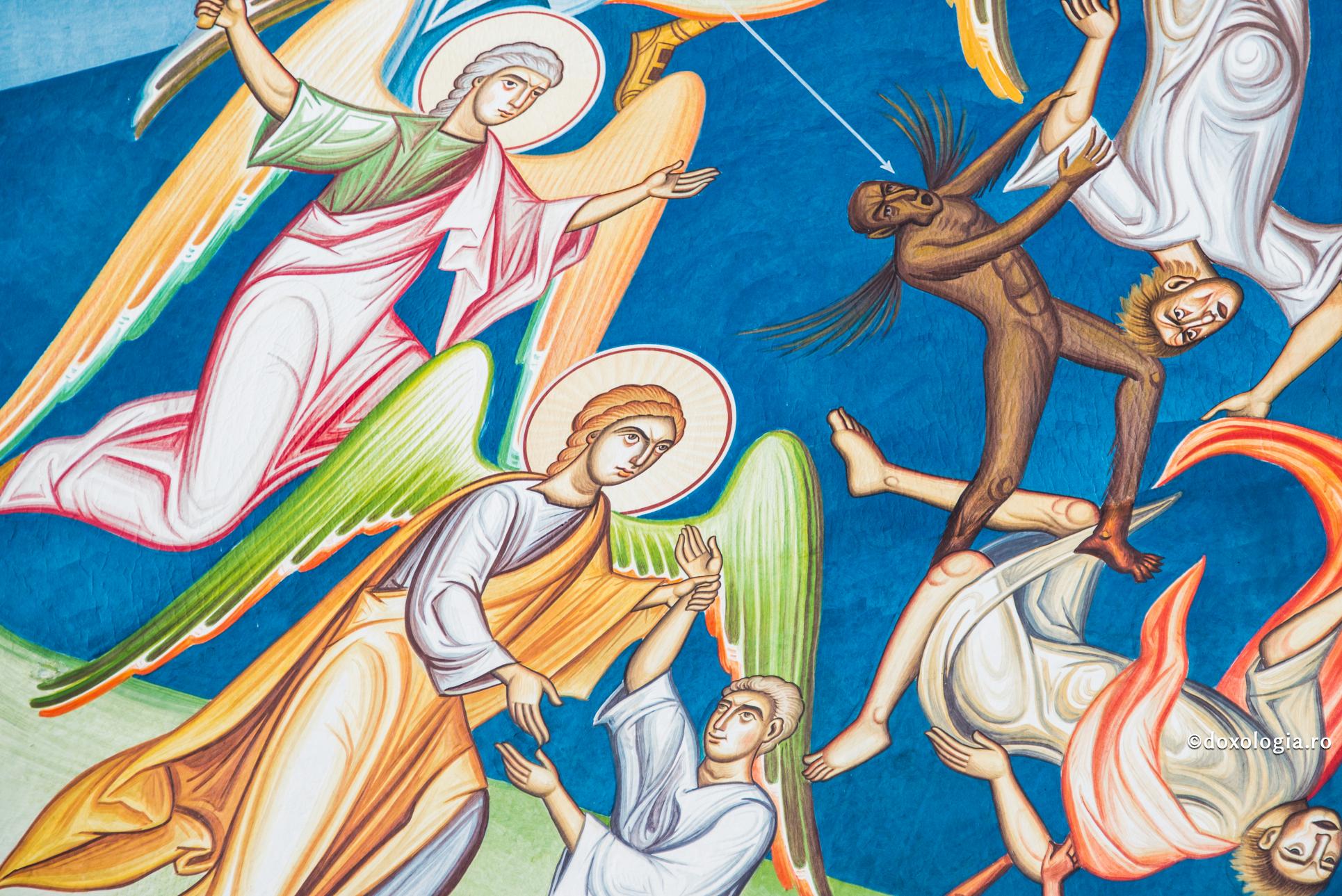 îngeri pictați în reprezentarea Judecății de apoi