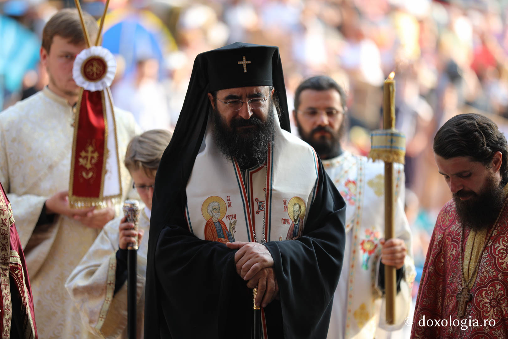 Slujba Vecerniei unită cu Litia la hramul Mănăstirii Nicula