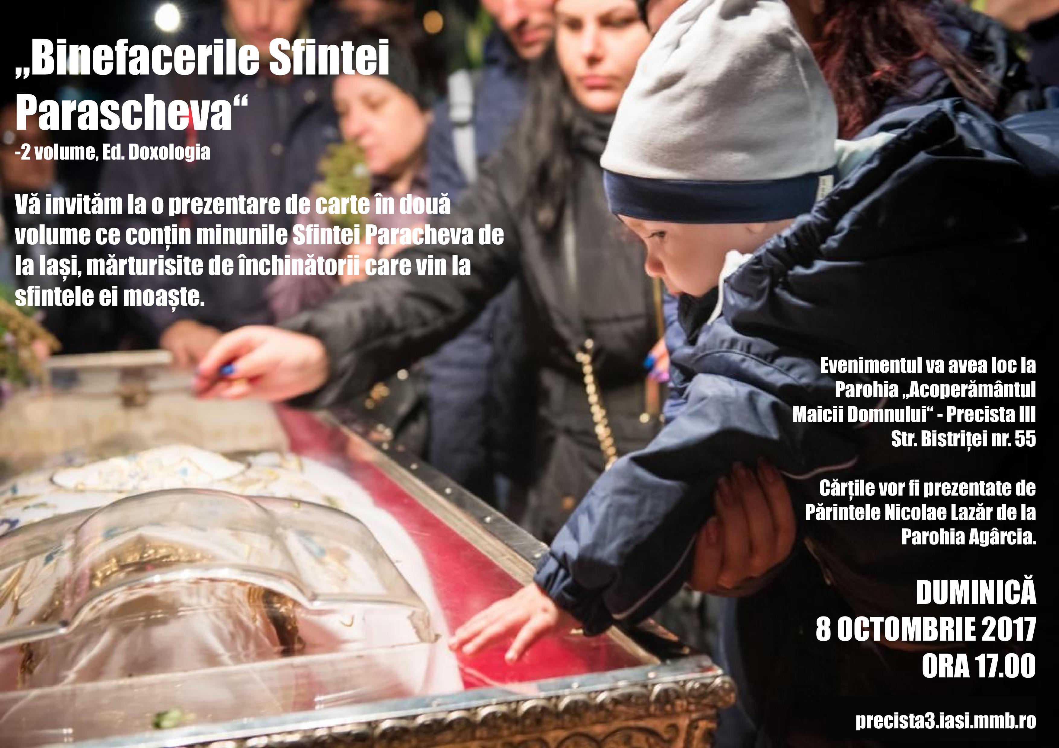 Minunile Sfintei Parascheva, relatate credincioşilor din Parohia „Acoperământul Maicii Domnului” - Precista 3 din Piatra Neamţ