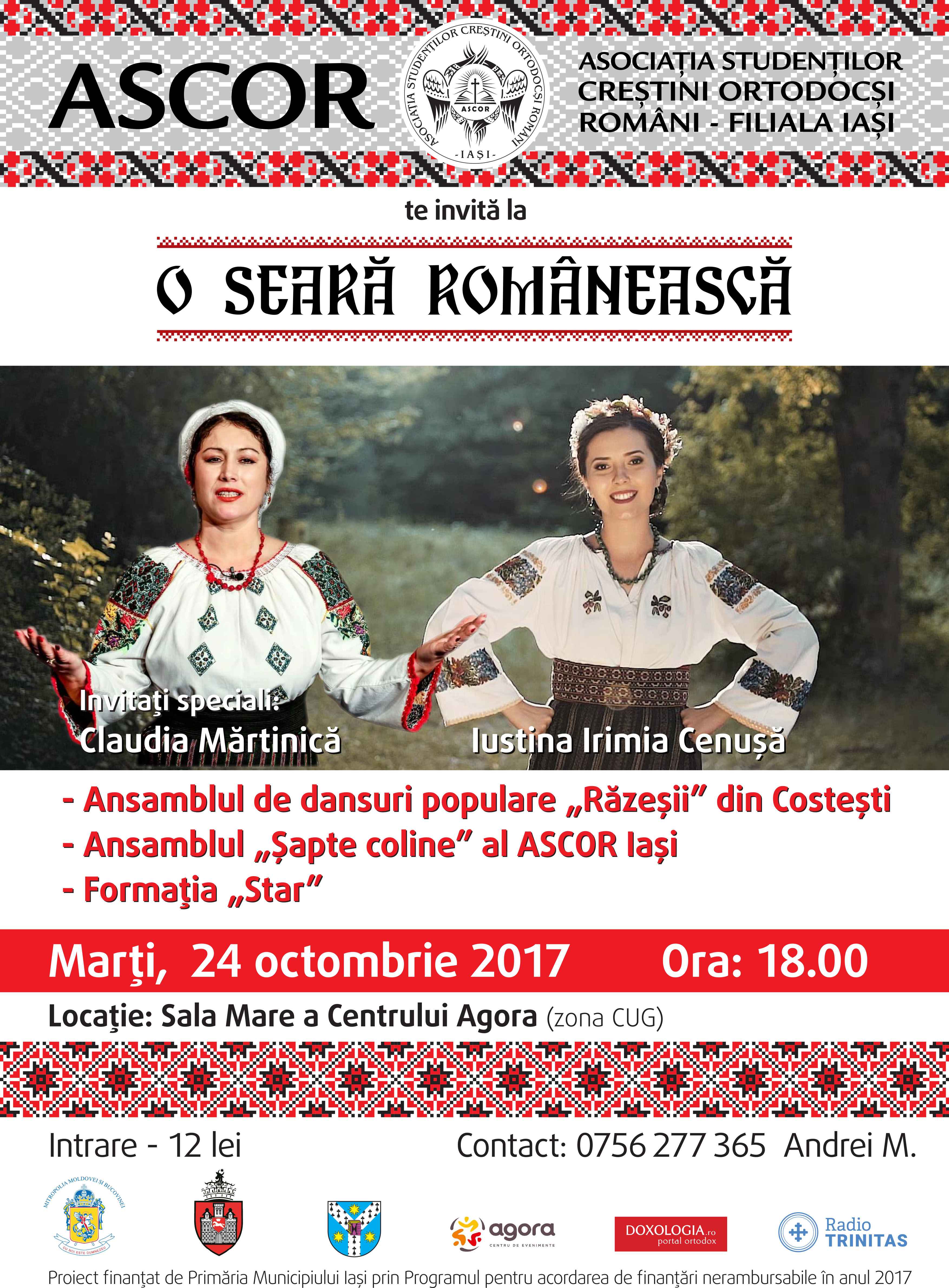 O nouă ediţie a evenimentului „O seară românească“