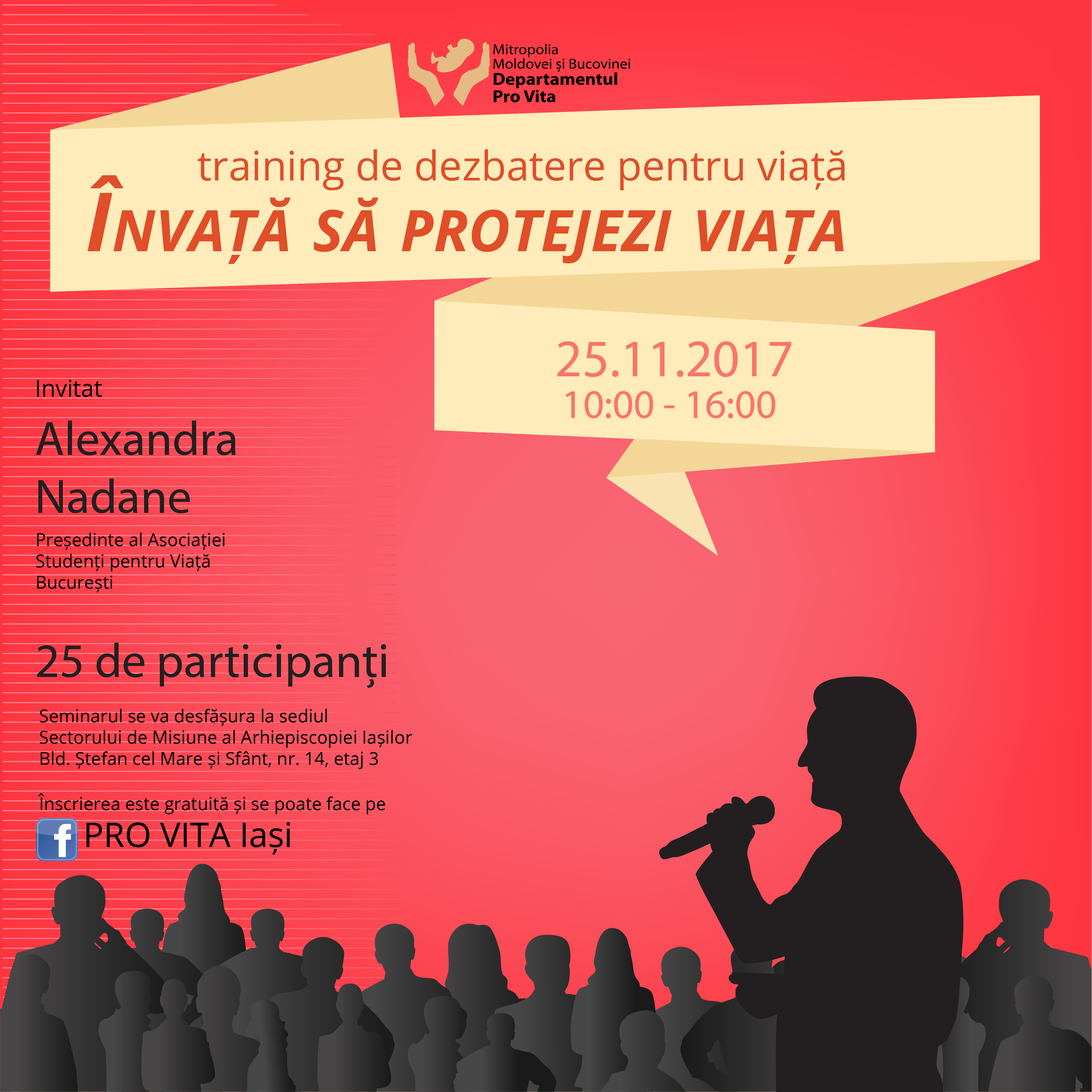 Training de dezbateri pentru viaţă: „Învaţă să protejezi viaţa”, la Iaşi