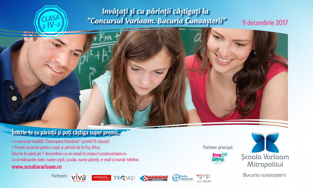 O nouă ediție a Concursului Varlaam „Bucuria Cunoașterii”