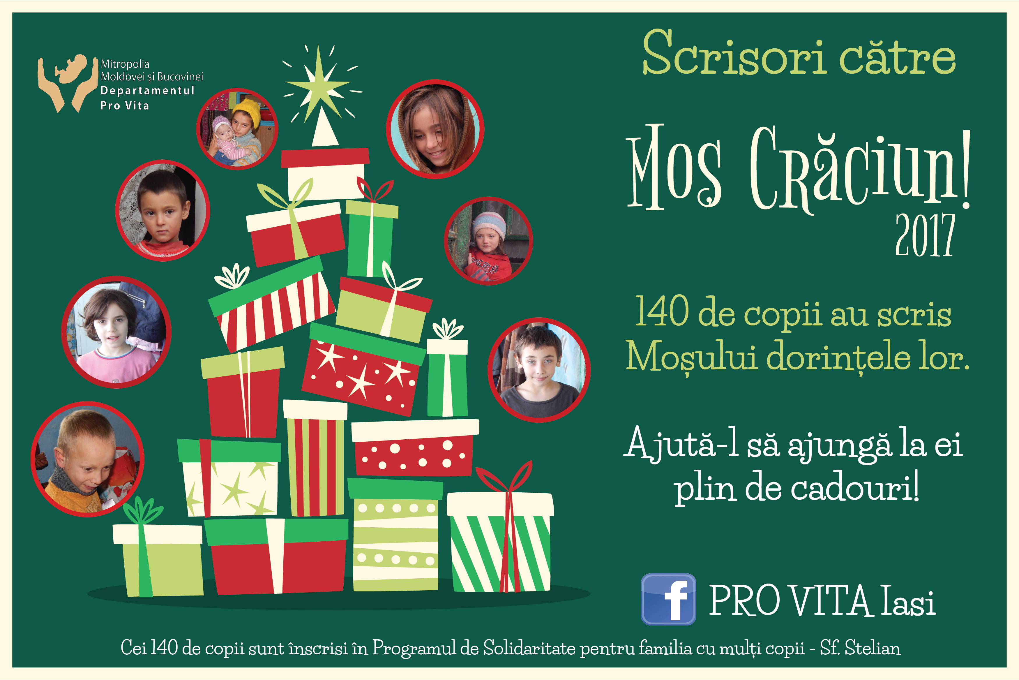 Campania Scrisori către Moş Crăciun ajută 140 de copii din judeţul Iaşi