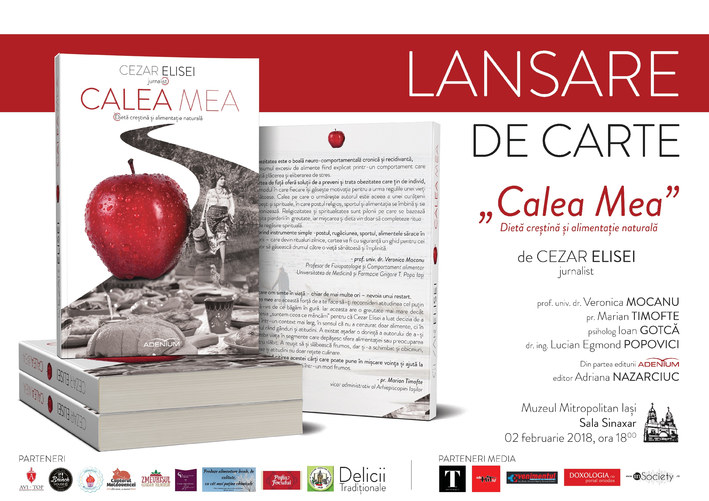 Adenium anunță lansarea cărții-eveniment „CALEA MEA - Dietă creștină și alimentație naturală”