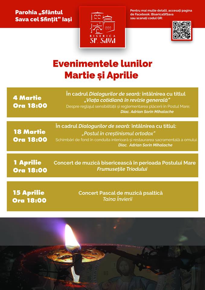 Evenimente duhovniceşti la Biserica „Sfântul Sava“ din Iaşi