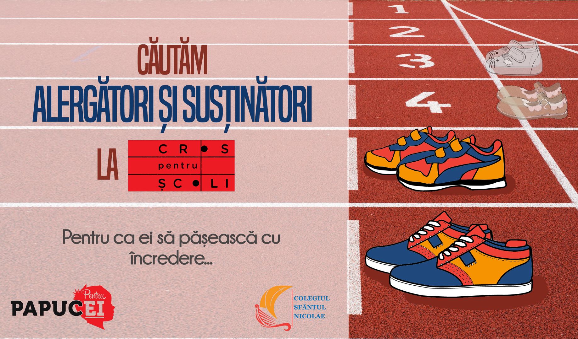 „Cutia cu papucei pentru Ei” te invită la „Crosul pentru școli”