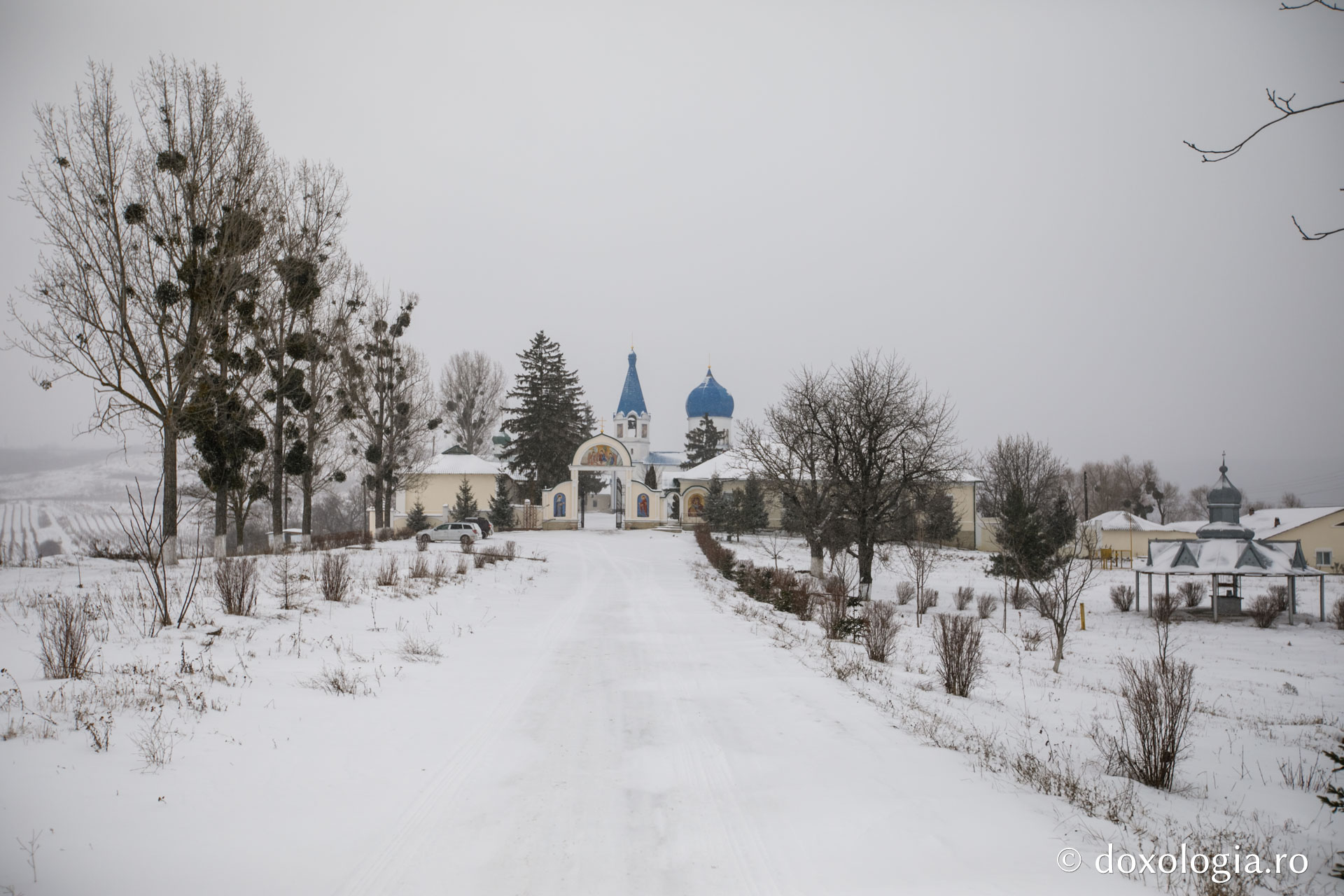 (Foto) Pelerin la Mănăstirea Frumoasa din Basarabia
